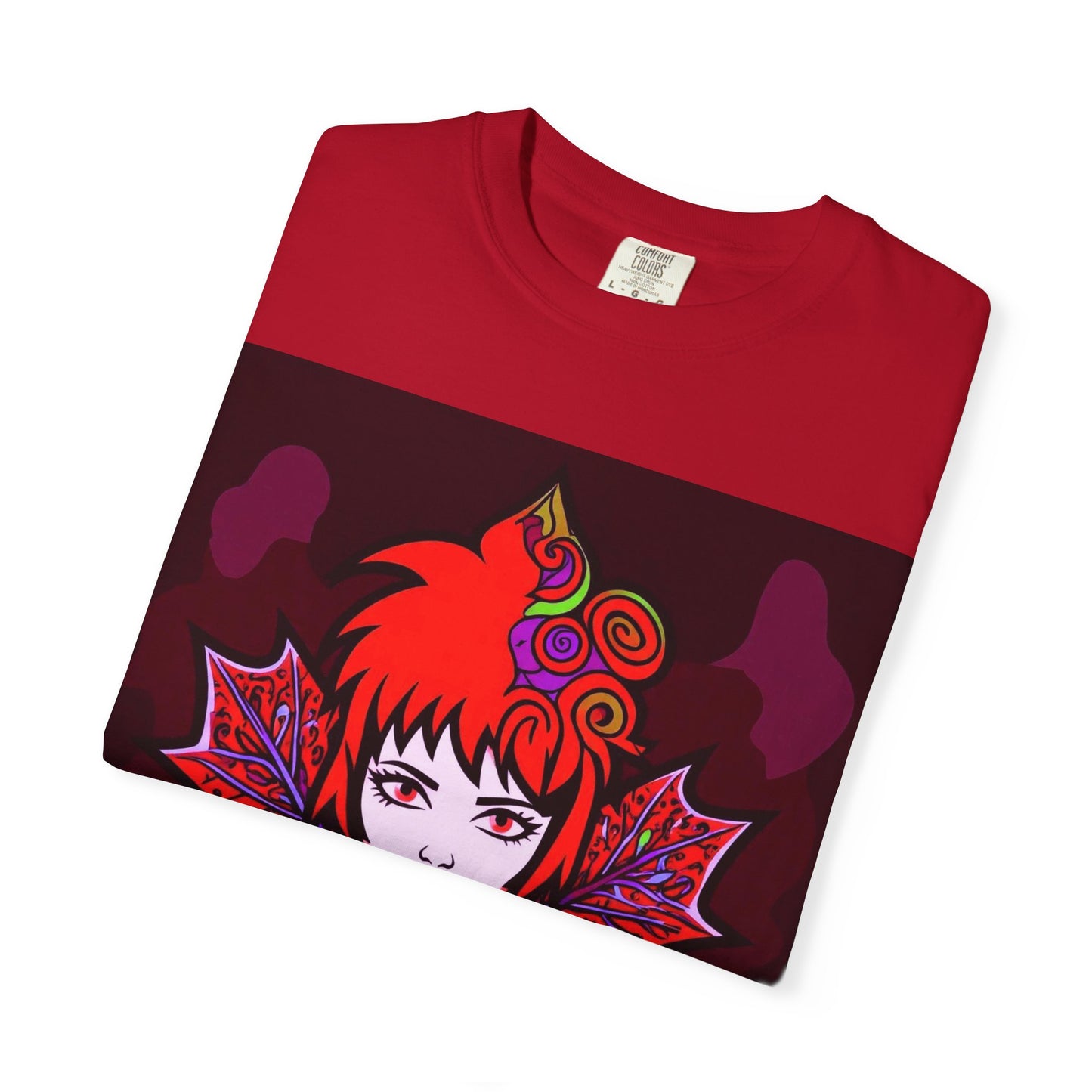Emily The Maple Leaf Vibrant Art T-Shirt, Bohemian Graphic Tee, Unique Artwear, Gift for Art Lovers, Festival Clothing, Unisex Fashion, Canadian Patriots