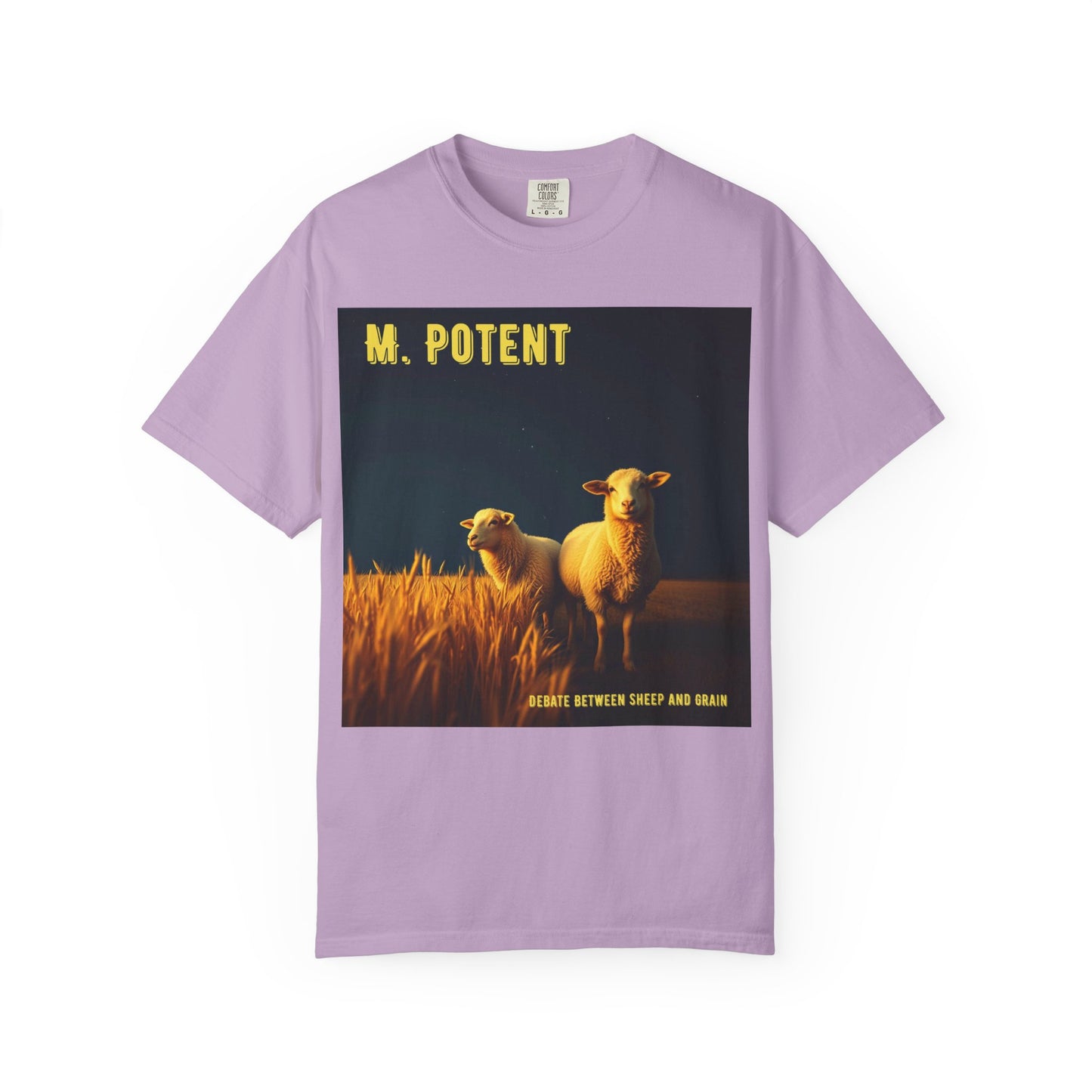 Debate Between Sheep and Grain by M. Potent, Sheep Graphic T-Shirt, Unisex Fashion Top, Farm Life Tee, Gift for Animal Lovers, Casual Everyday Wear