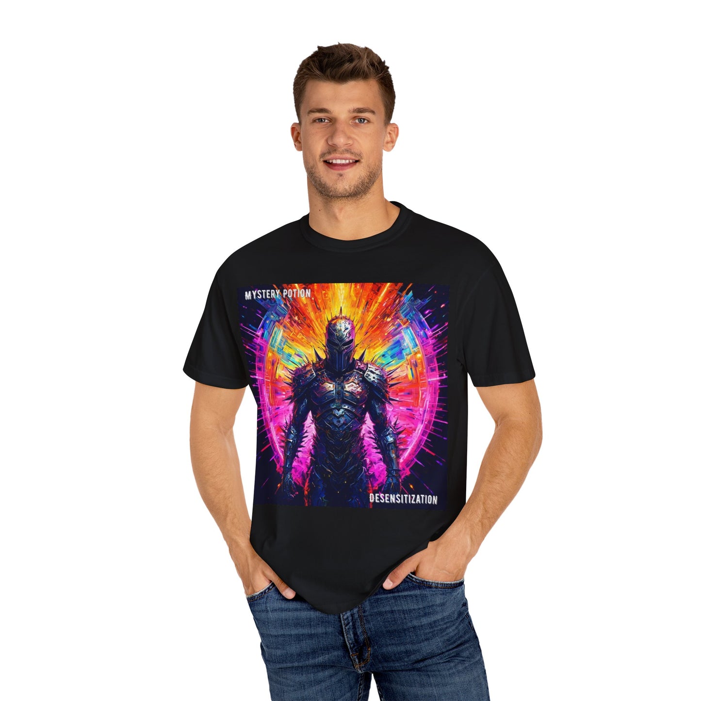 Desensitization by Mystery Potion T-Shirt, Psychedelic Graphic Tee, Unisex Streetwear, Gift for Gamers, Festival Outfit, Casual Style