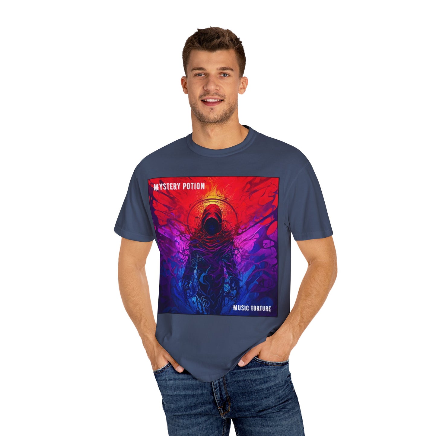 'Music Torture' by Mystery Potion Unisex Garment-Dyed T-shirt, Music Torture Tee, Vibrant Graphic Shirt, Cool Casual Wear, Gift for Music Lovers, [...]