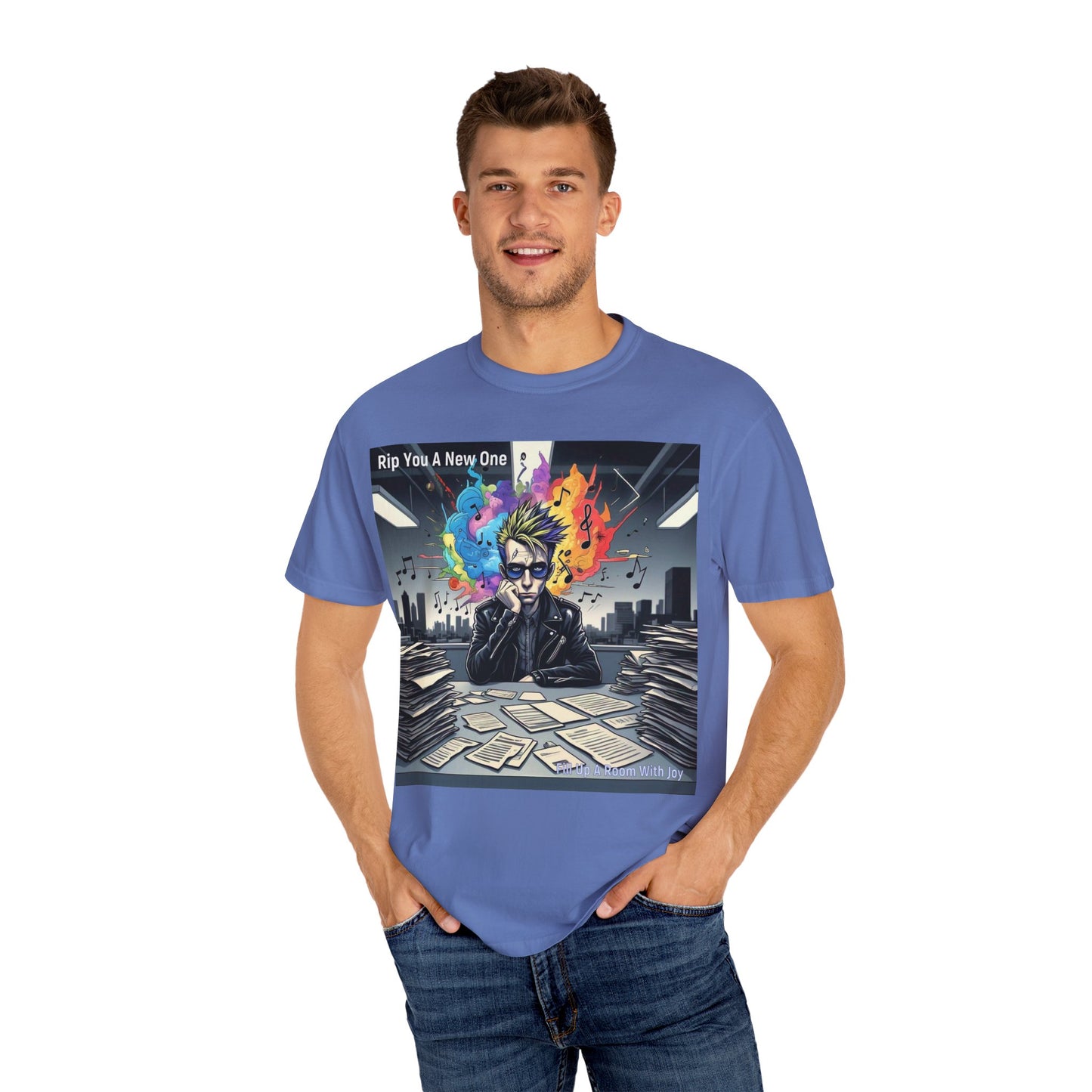 Colorful Creative T-Shirt - Rip You A New One Graphic Tee, Unisex Design for Artists, Music Lovers, Gift for Holidays, Casual Wear