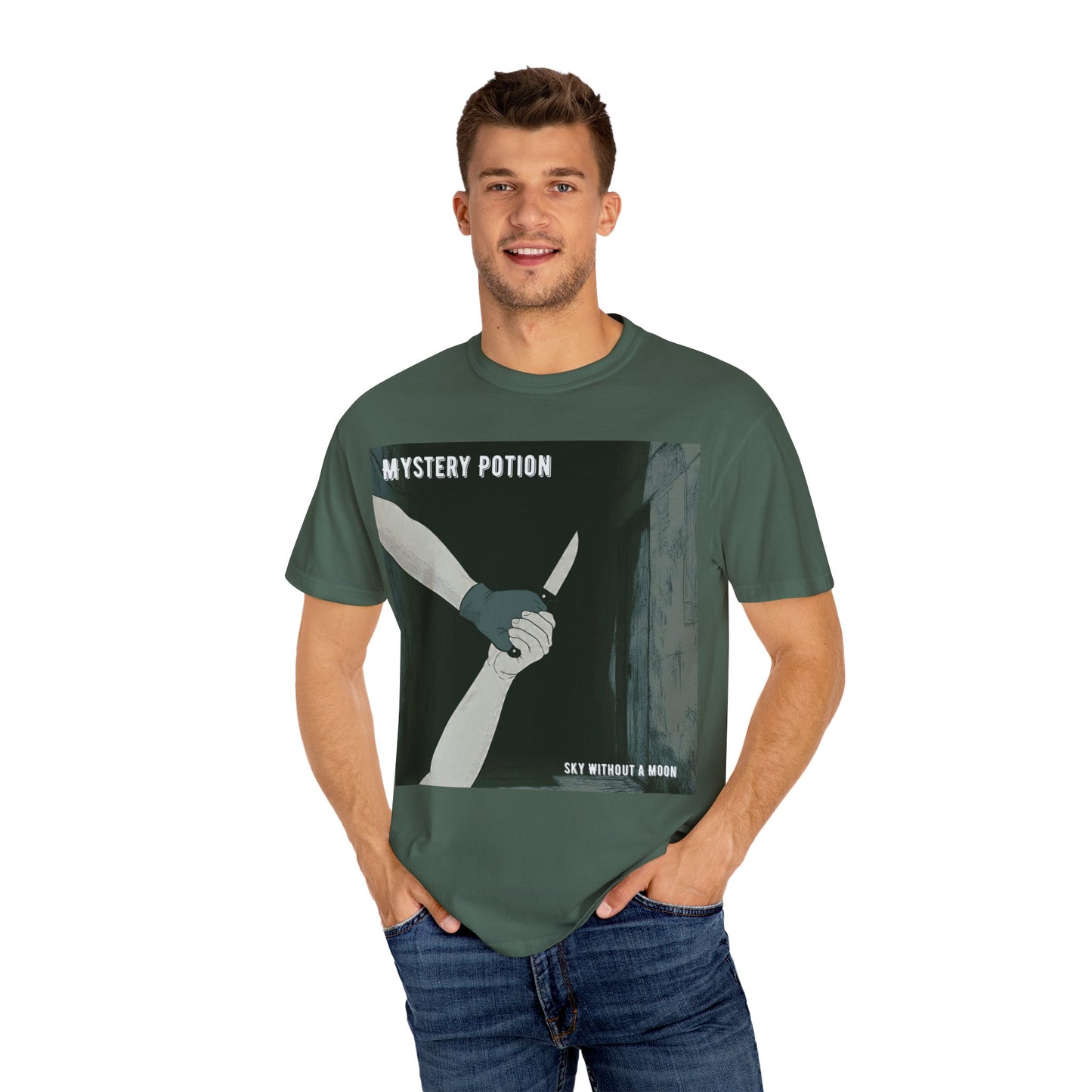 'Sky Without A Moon' by Mystery Potion Graphic Tee | Unisex Casual Wear, Artistic T-shirt, Unique Gift for Friends, Street Style Fashion, Gift for Occasions