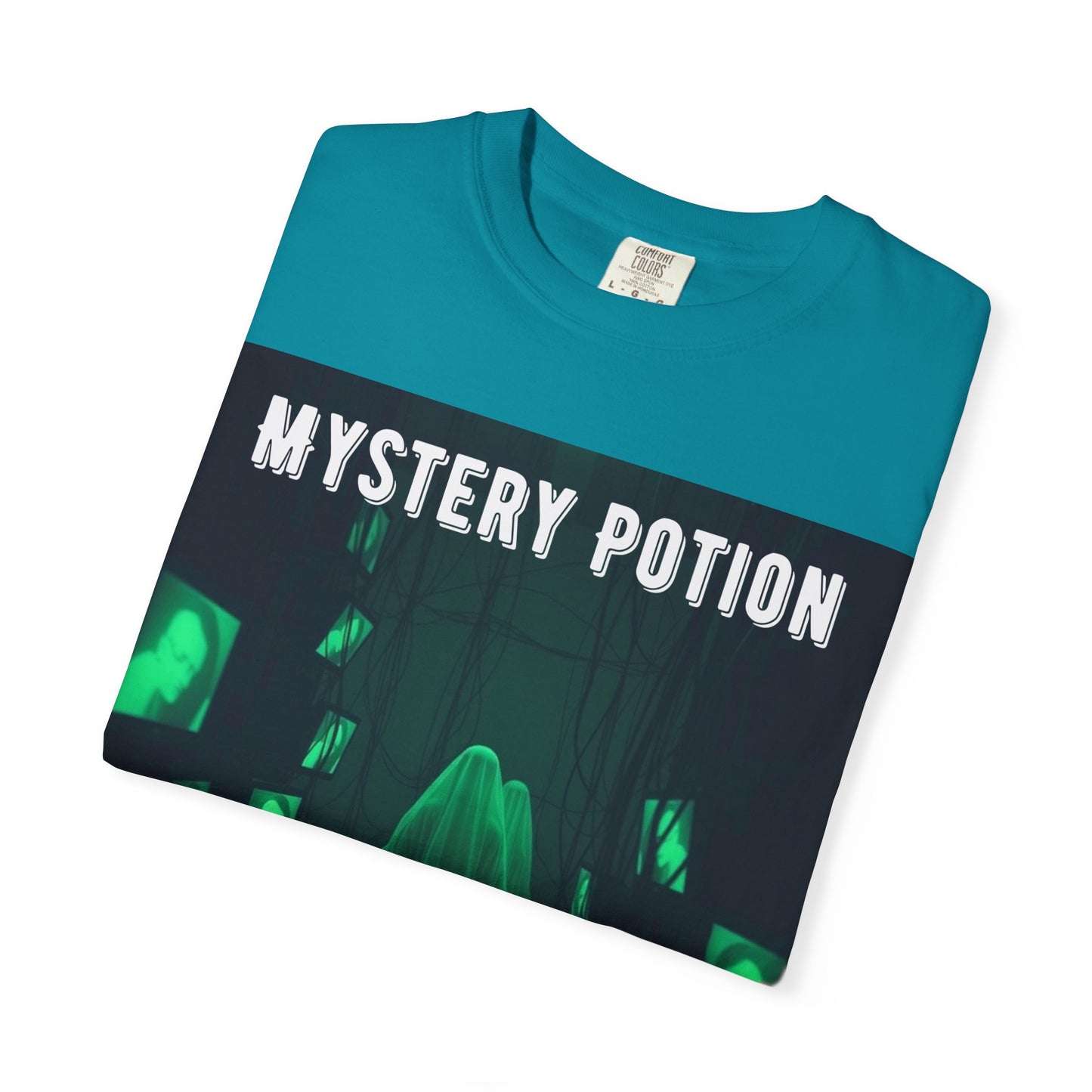 Mystery Potion Unisex T-Shirt | Ghostly Vibe | Perfect for Halloween, Gifts, or Casual Wear, Unique Tee, Spooky Apparel, Graphic Shirt