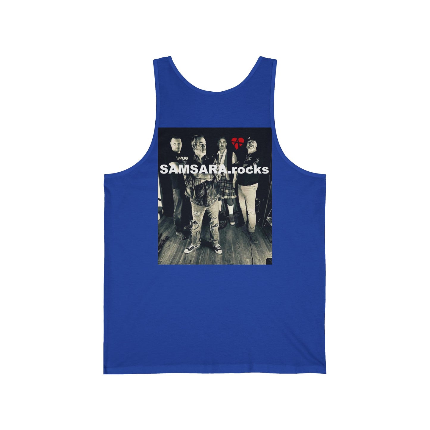 Samsara Rocks Love Anarchy Unisex Jersey Tank - Perfect for Concerts, Festivals, Music Lovers, Summer Wear, Casual Outings