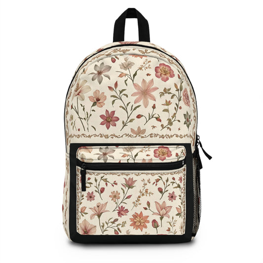 Floral Print Backpack, Boho Chic Bag, Versatile School & Travel Backpack, Gift for Students, Vintage Style Rucksack, Nature-Inspired [...]
