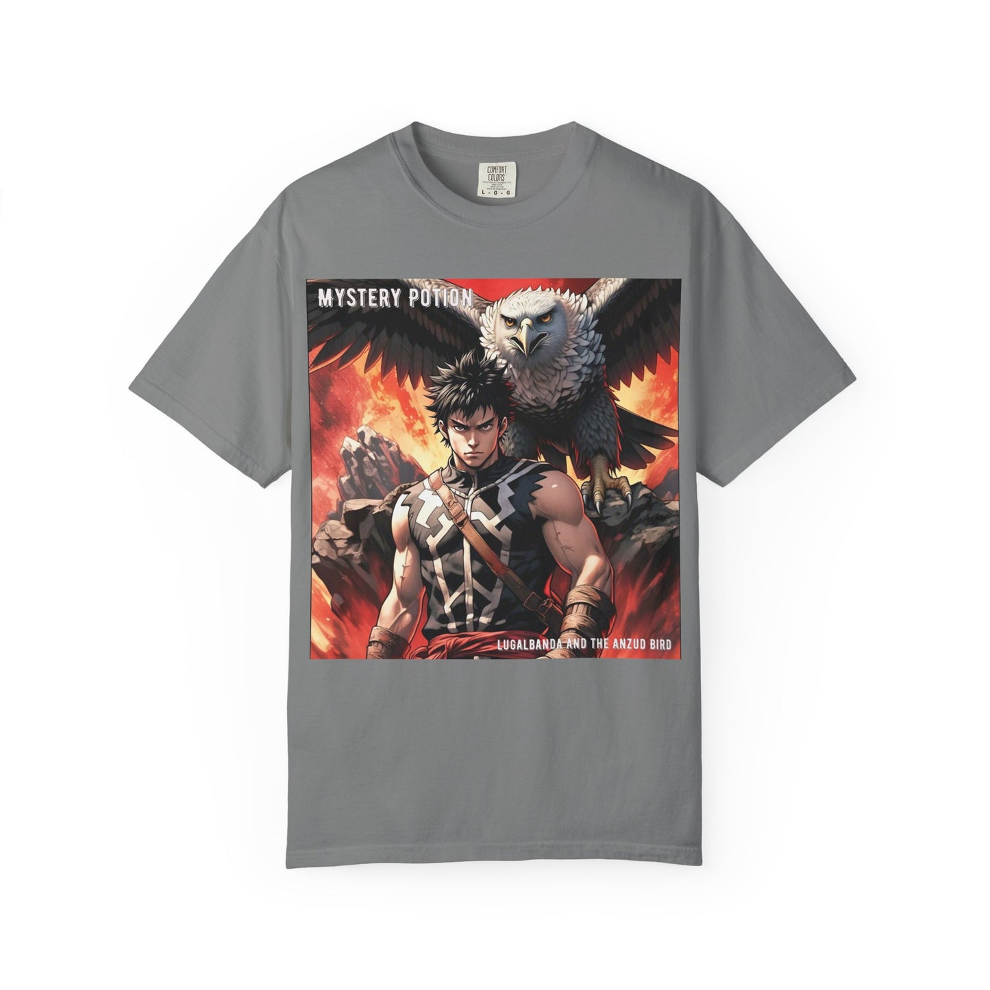 Unisex Anime Graphic T-Shirt, Mystery Potion Art Tee, Vintage Style, Casual Wear, Gift for Fans, Streetwear Apparel