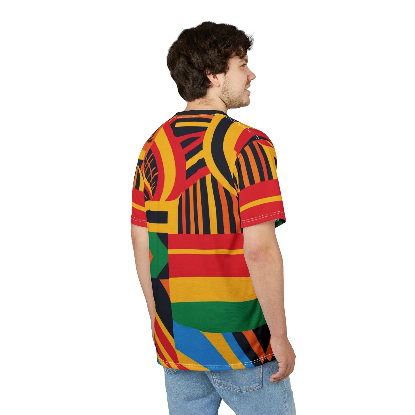 Vibrant Unisex South African Style Graphic Tee | Colorful AOP T-Shirt, Fun Casual Wear, Unique Art Tee, Gift for Art Lovers, Everyday Fashion