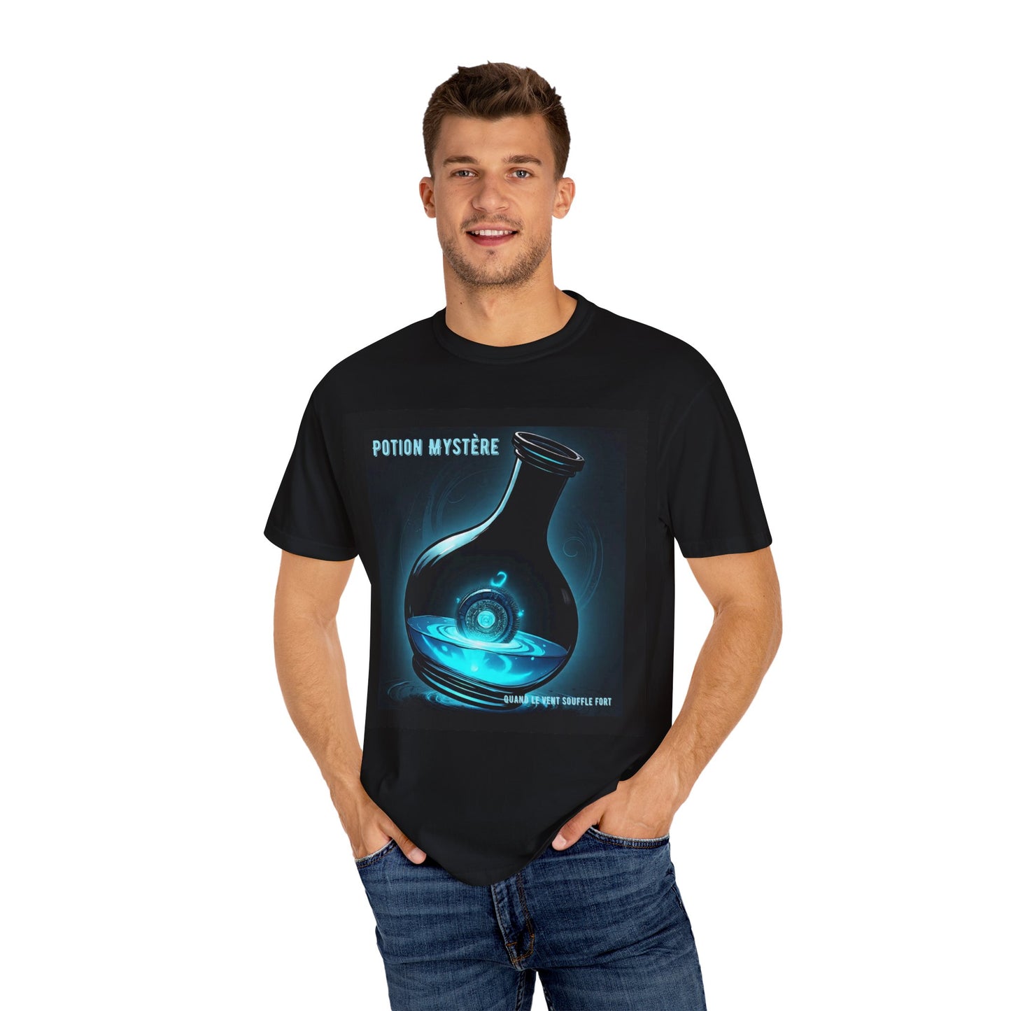 'Quand Le Vent Souffle Fort' par Potion Mystère, Mystery Potion T-Shirt, Unisex Graphic Tee, Magic Lab Shirt, Fantasy Apparel, Gift for Wizards and Witches