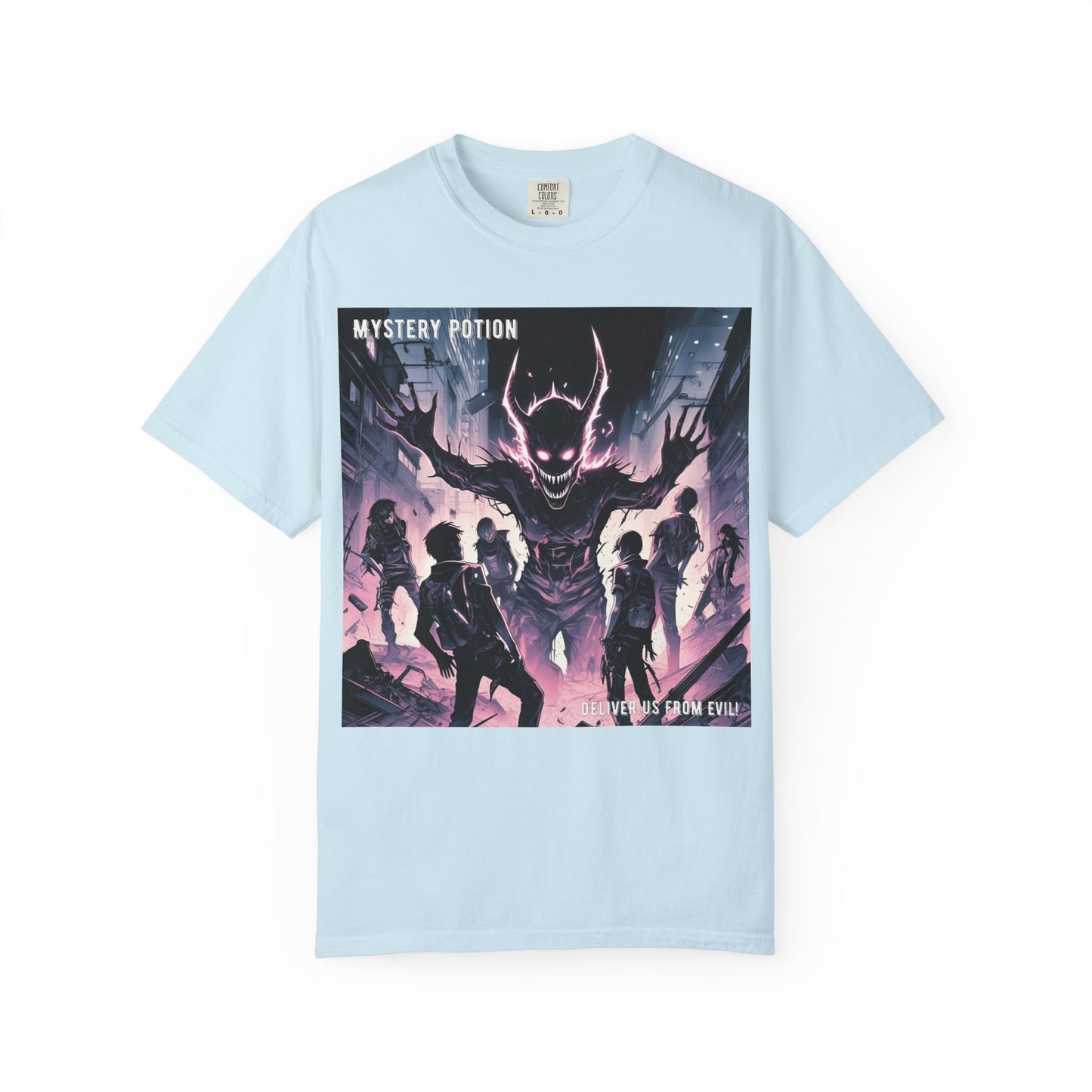 Mystery Potion Evil Satanic Graphic Tee, Unisex T-Shirt for Gamers, Cosplay Costume, Casual Wear, Unique Devilish Gift Idea
