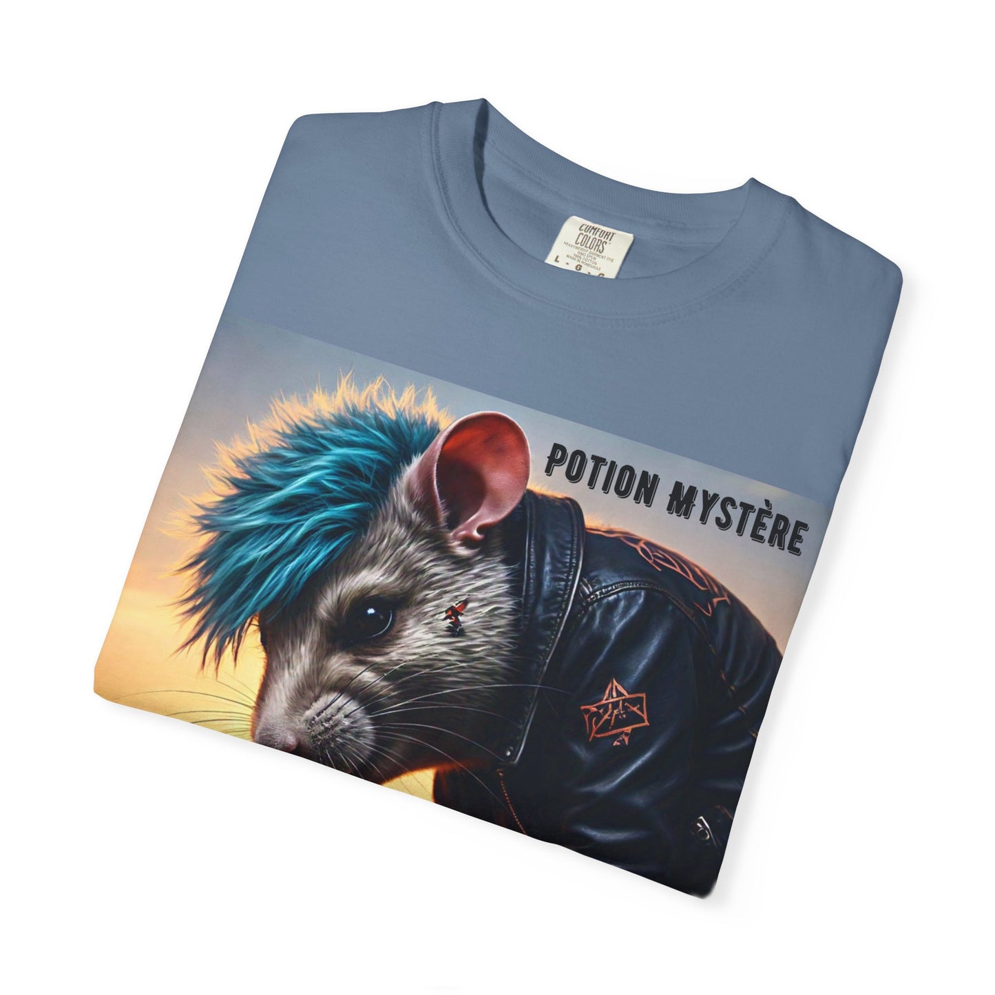 Mystical Punk Rat Toiling The Field Graphic T-Shirt | Unisex, Art Tee, Unique Animal Print, Gift for Animal Lovers, Casual Wear