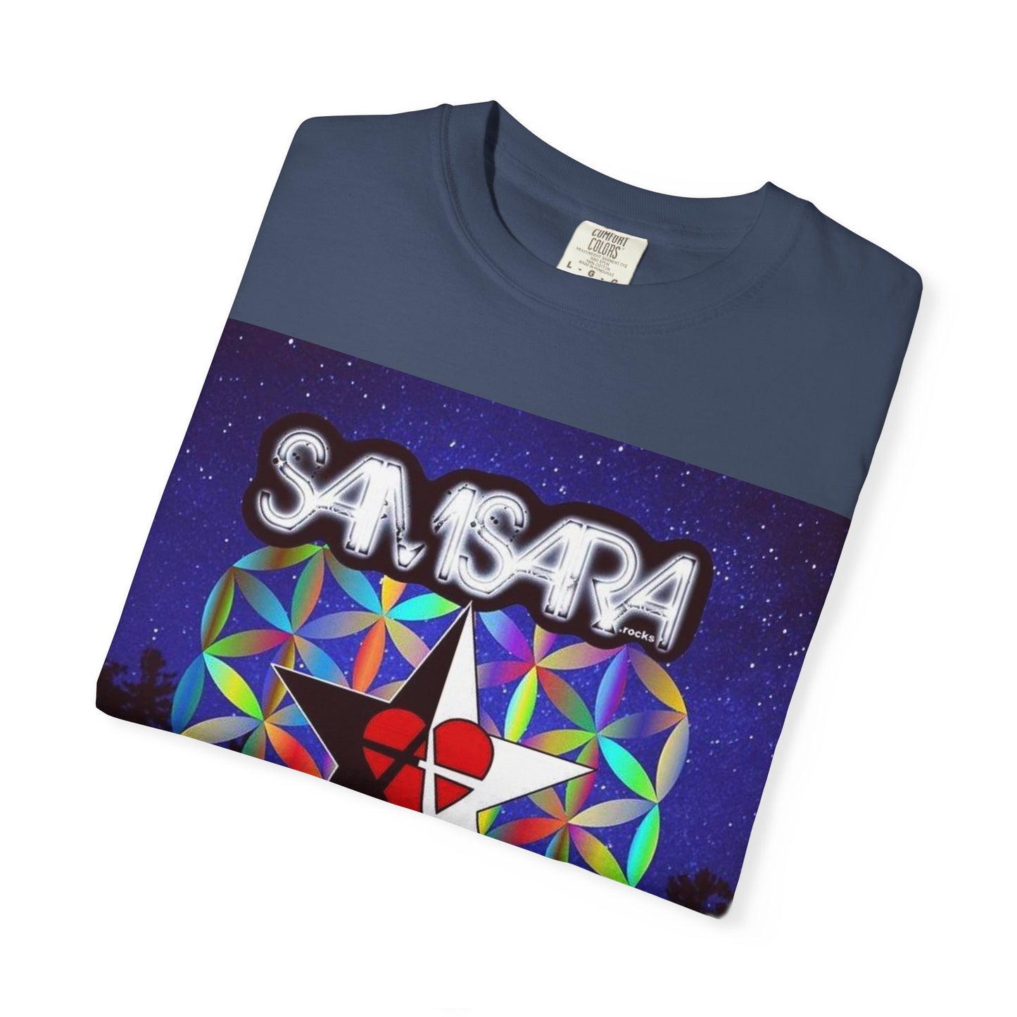 Sounds Of Absolute Power by Samsara Vibrant Graphic T-Shirt for Nature Lovers, Unisex Tee, Festival Wear, Gift for Music Enthusiasts, Bohemian Style Apparel