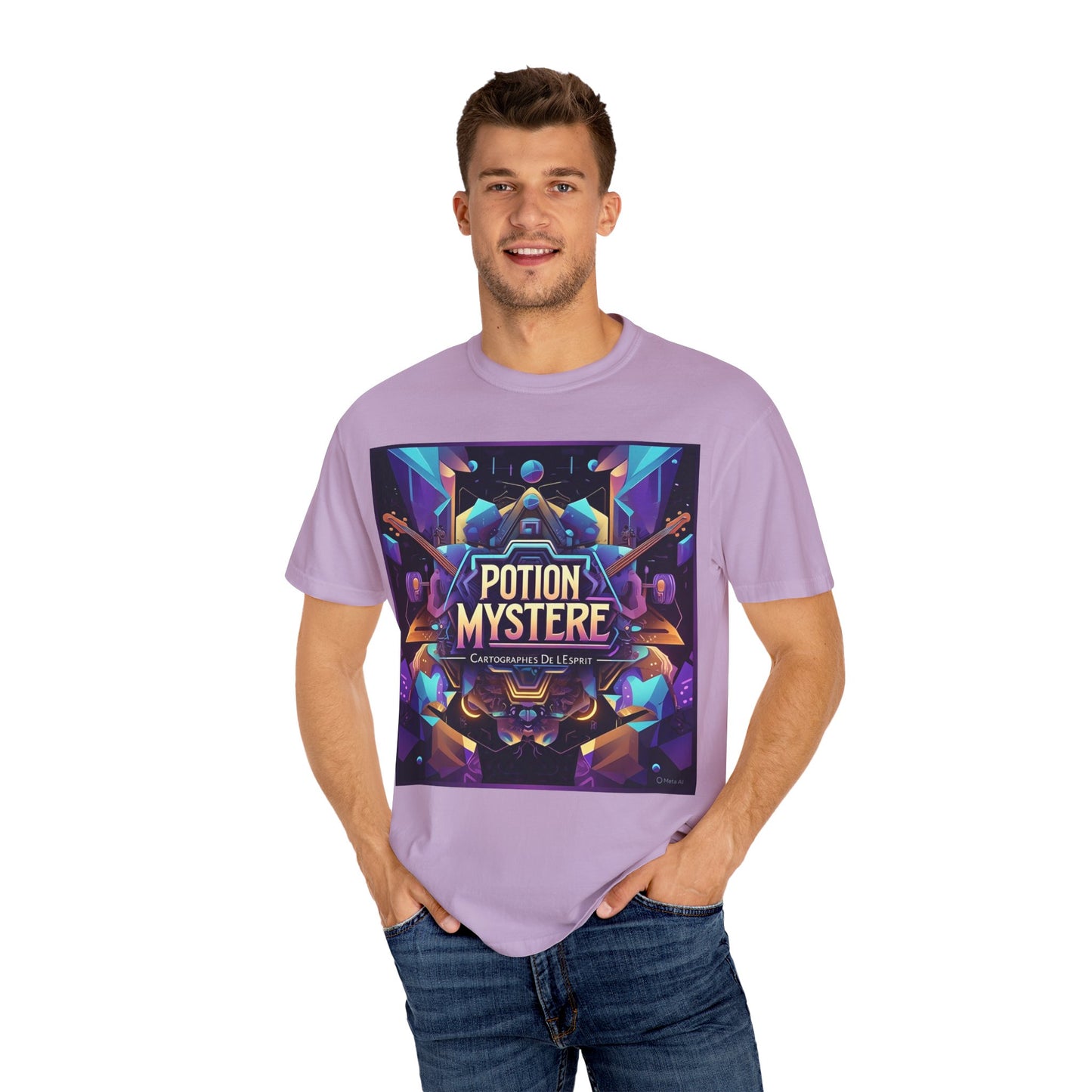 Potion Mystere Graphic Tee, Artistic Unisex Shirt, Handmade Gift, Festival Apparel, Unique Art T-shirt
