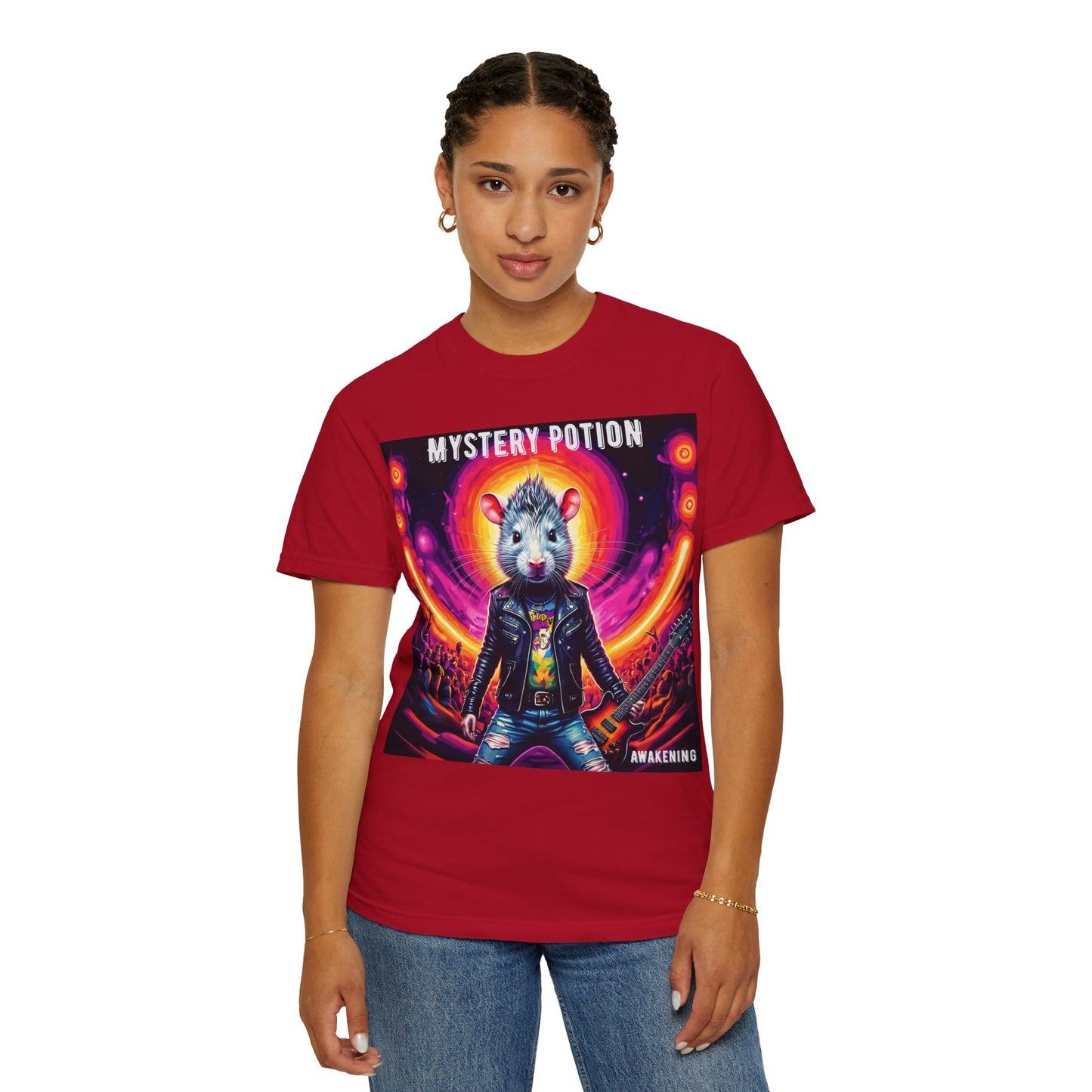 Mystical Hamster Graphic Tee | Unisex Edgy T-Shirt, Perfect for Festivals, Concerts, Gifts, Casual Wear, and Parties
