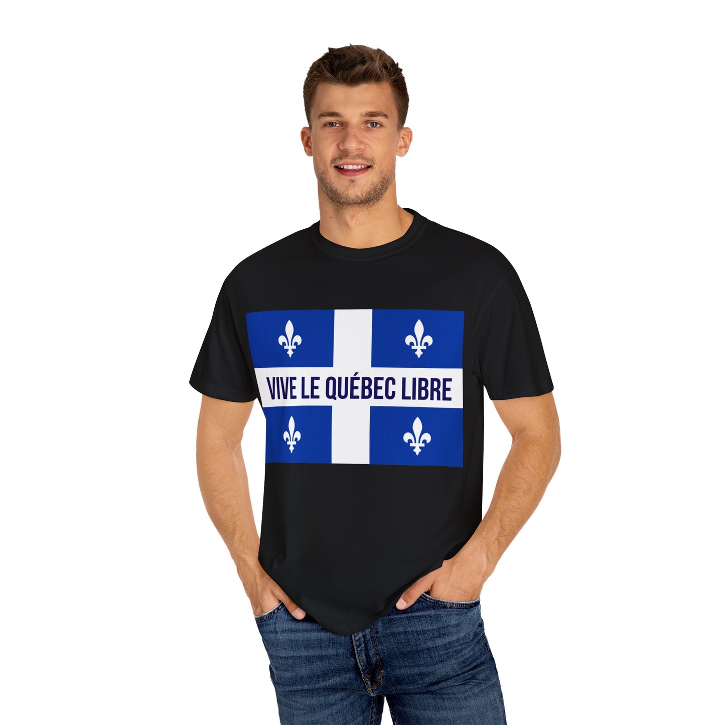 Vive le Québec Libre T-Shirt, Unisex Garment-Dyed Tee for Patriotic Celebrations, Canadian Pride Shirt, Quebec Independence Day [...]