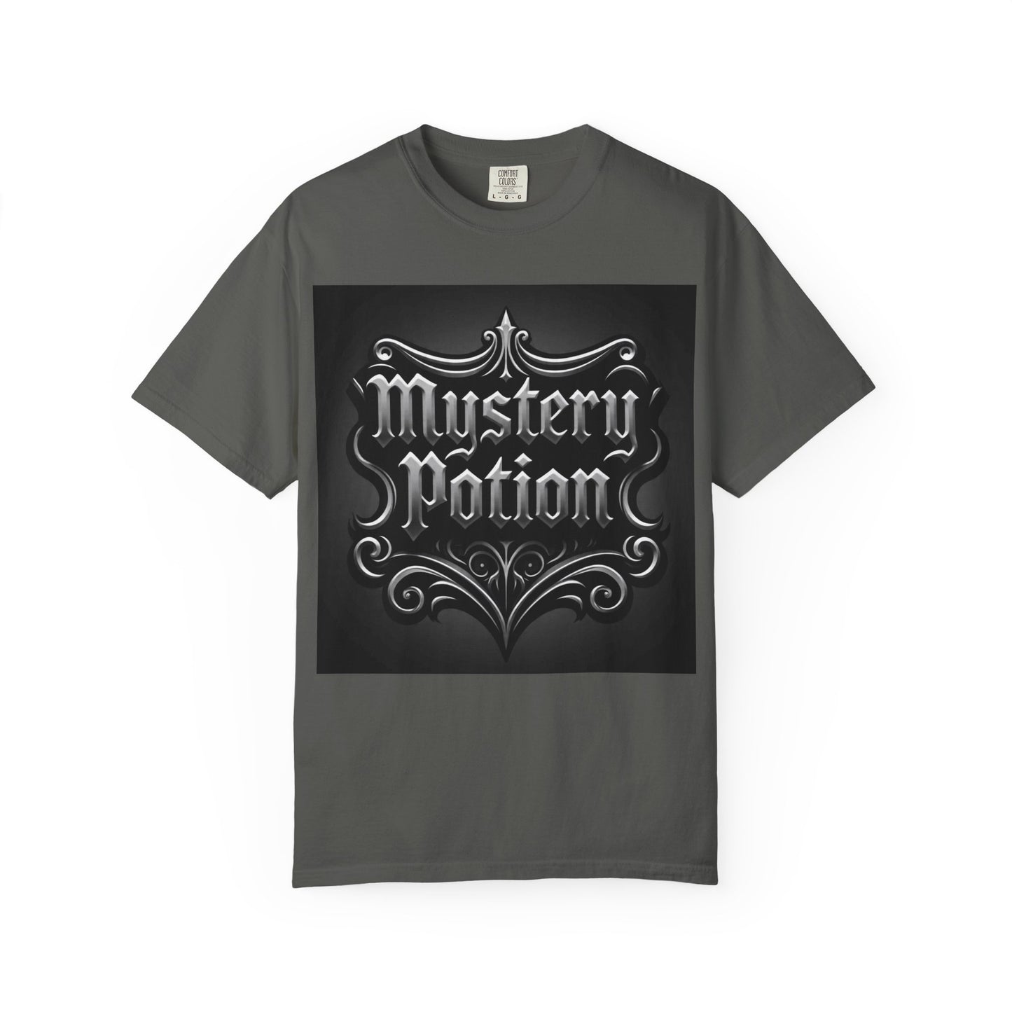 Mystery Potion Unisex Garment-Dyed T-shirt | Halloween Costume Shirt, Casual Wear, Themed Party Tee, Gift for Mystery Lovers