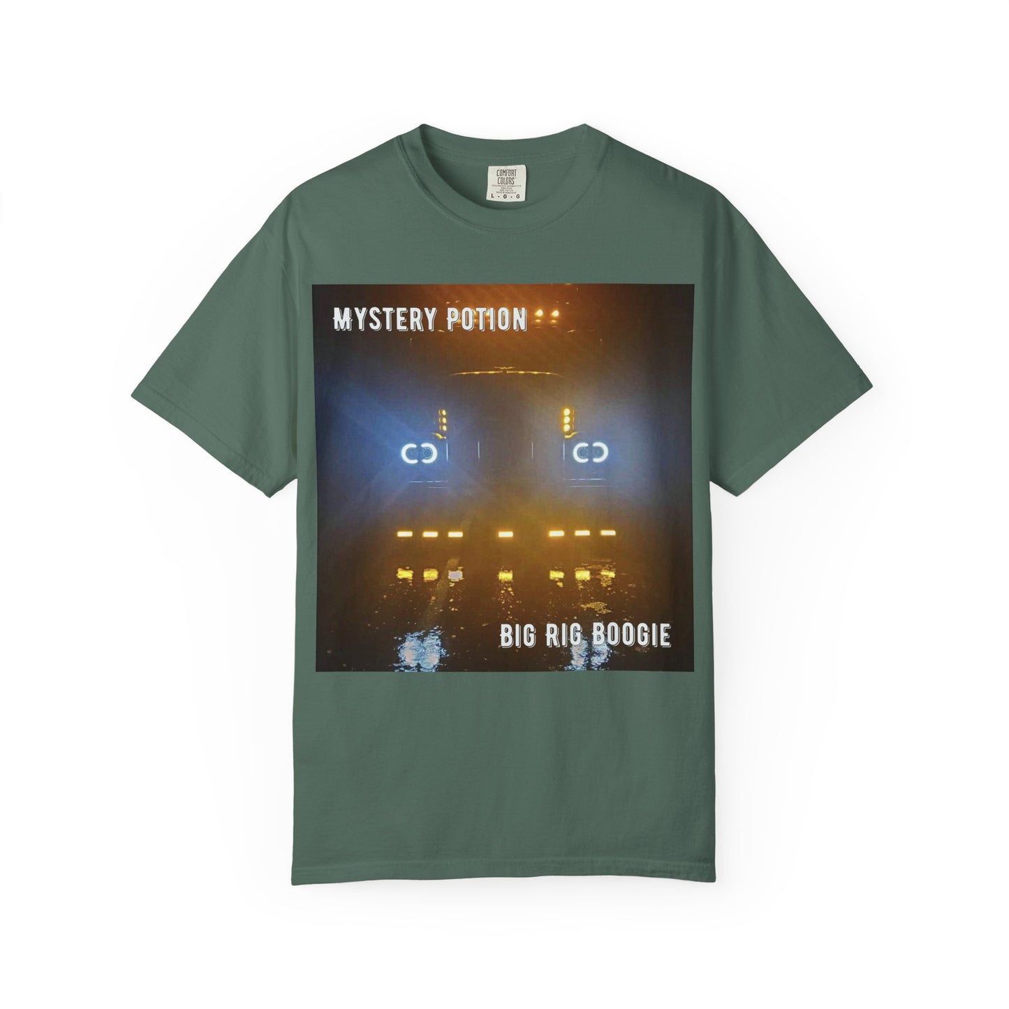 'Big Rig Boogie' by Mystery Potion Unisex Garment-Dyed T-Shirt | Unique Graphic Tee, Music Festival Shirt, Casual Wear, Gift for Friends, Unisex Style