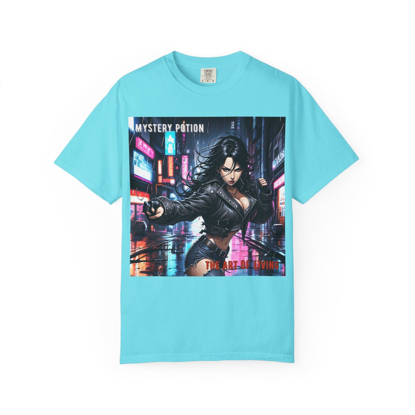 Mystery Potion Art Of Living Graphic T-Shirt, Cool Unisex Tee, Urban Style Apparel, Casual Streetwear, Gift for Gamers, Graphic Tee for Events