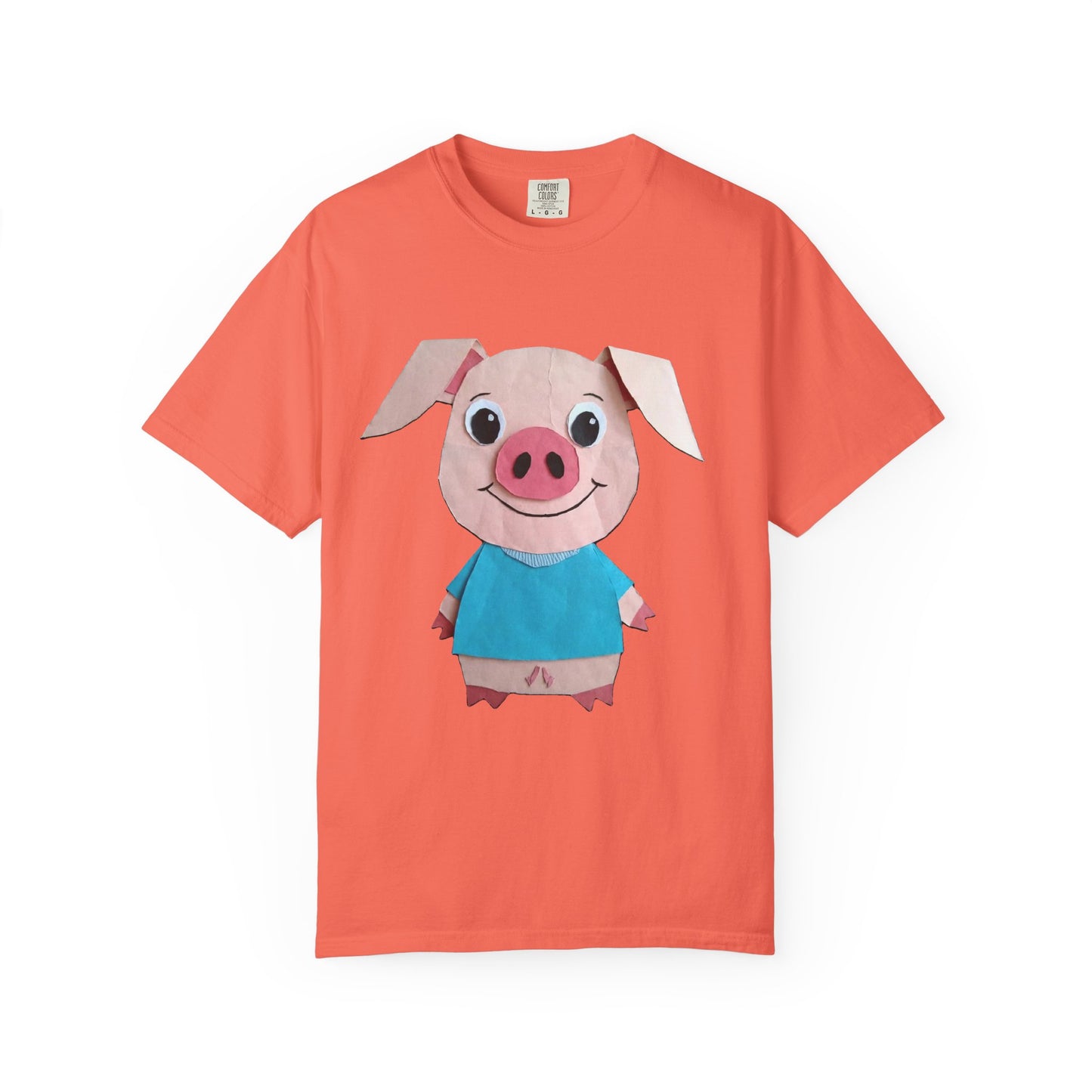 Cute Pig Character T-Shirt, Animal Lover Gift, Funny Graphic Tee, Casual Wear, Farm Themed Shirt