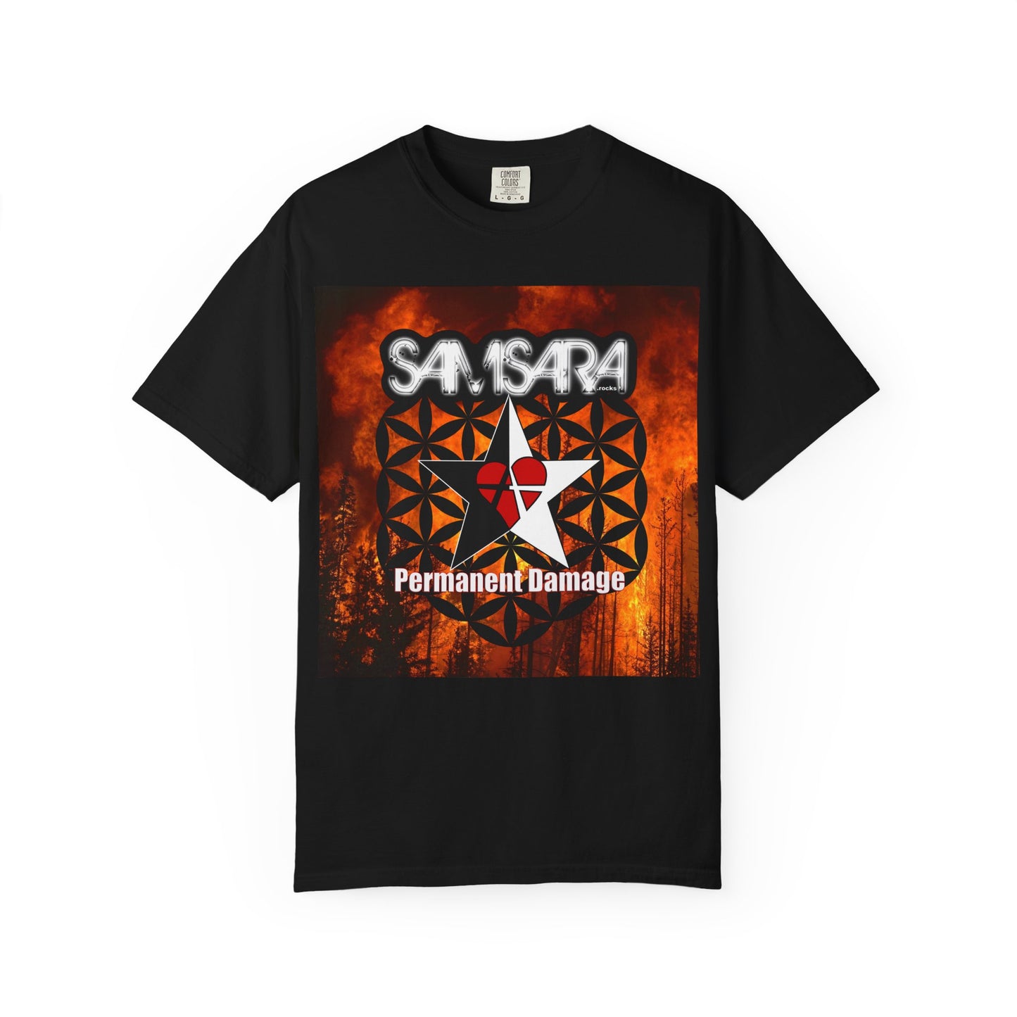 'Permanent Damage' by Samsara, Bold Graphic T-Shirt, Music Festival Gear, Unisex Casual Tee, Unique Gift for Friends, Statement Apparel, Concert Outfit