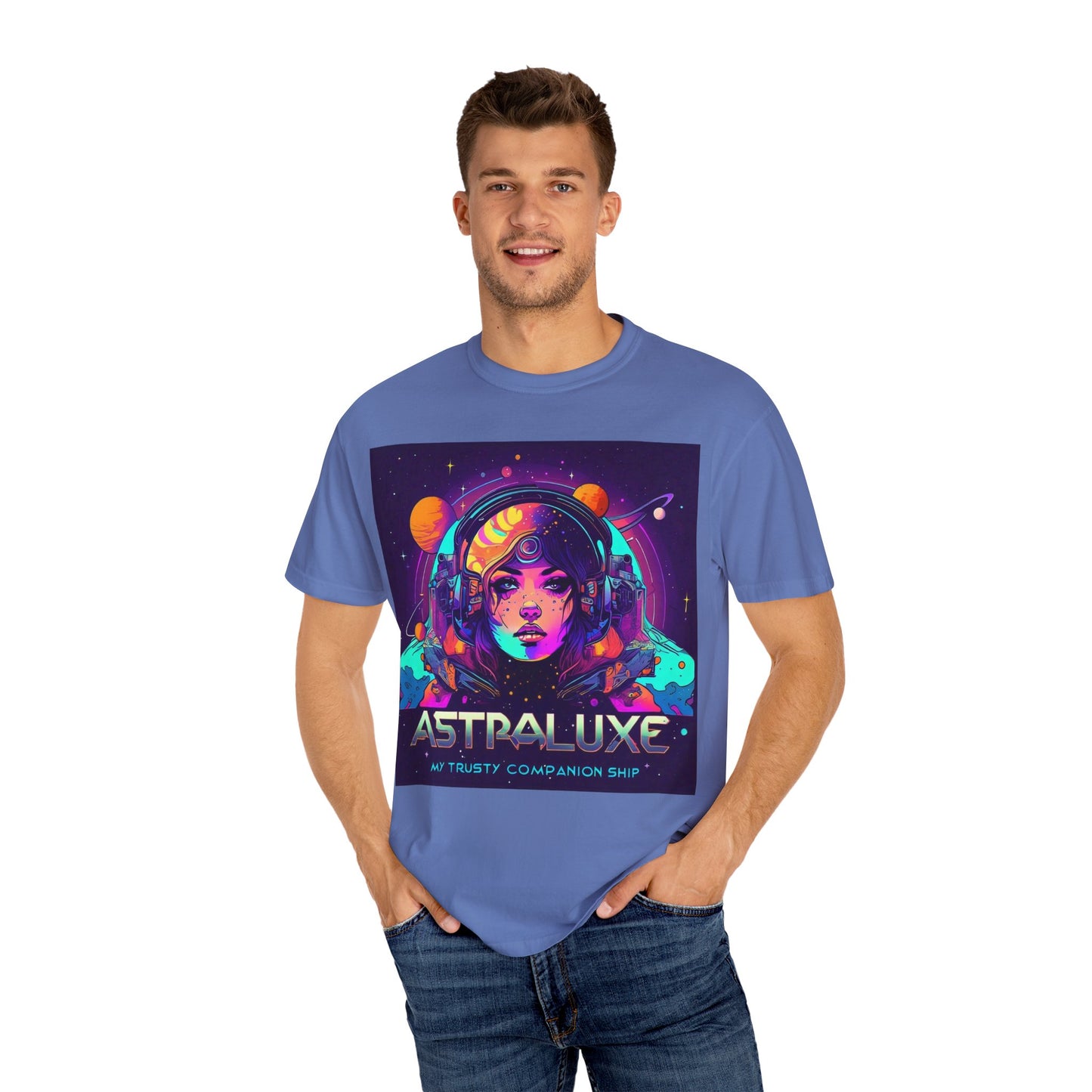 Astraluxe Unisex T-Shirt, Space Theme Tee, Gifts for Sci-Fi Lovers, Cosplay Costume, Festival Wear, Vintage Graphic Top