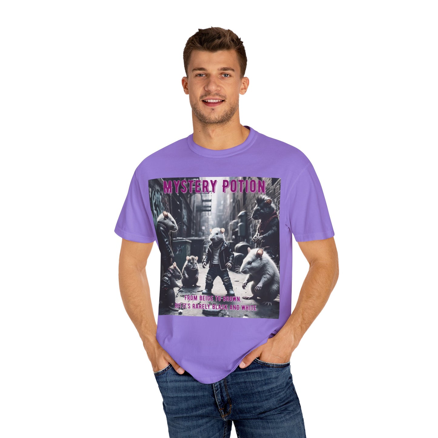 'From Beige to Brown, but it's Rarely Black and White' by Mystery Potion, Anti-Racism Statement Unique Graphic Tee, Mystery Potion's Unity in Diversity Unisex T-Shirt, Casual Wear, Festival Fashion, Summer Style