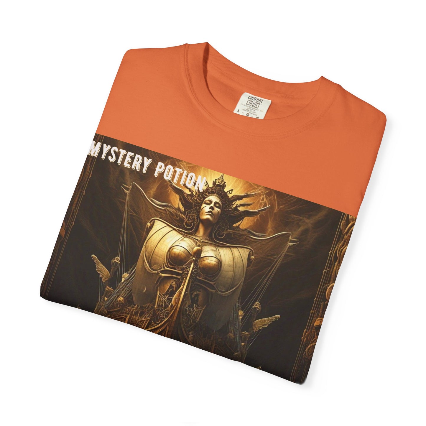 Mystery Potion Unisex Garment-Dyed T-shirt, Vintage Graphic Tee, Gift for Art Lovers, Casual Wear, Unique Clothing