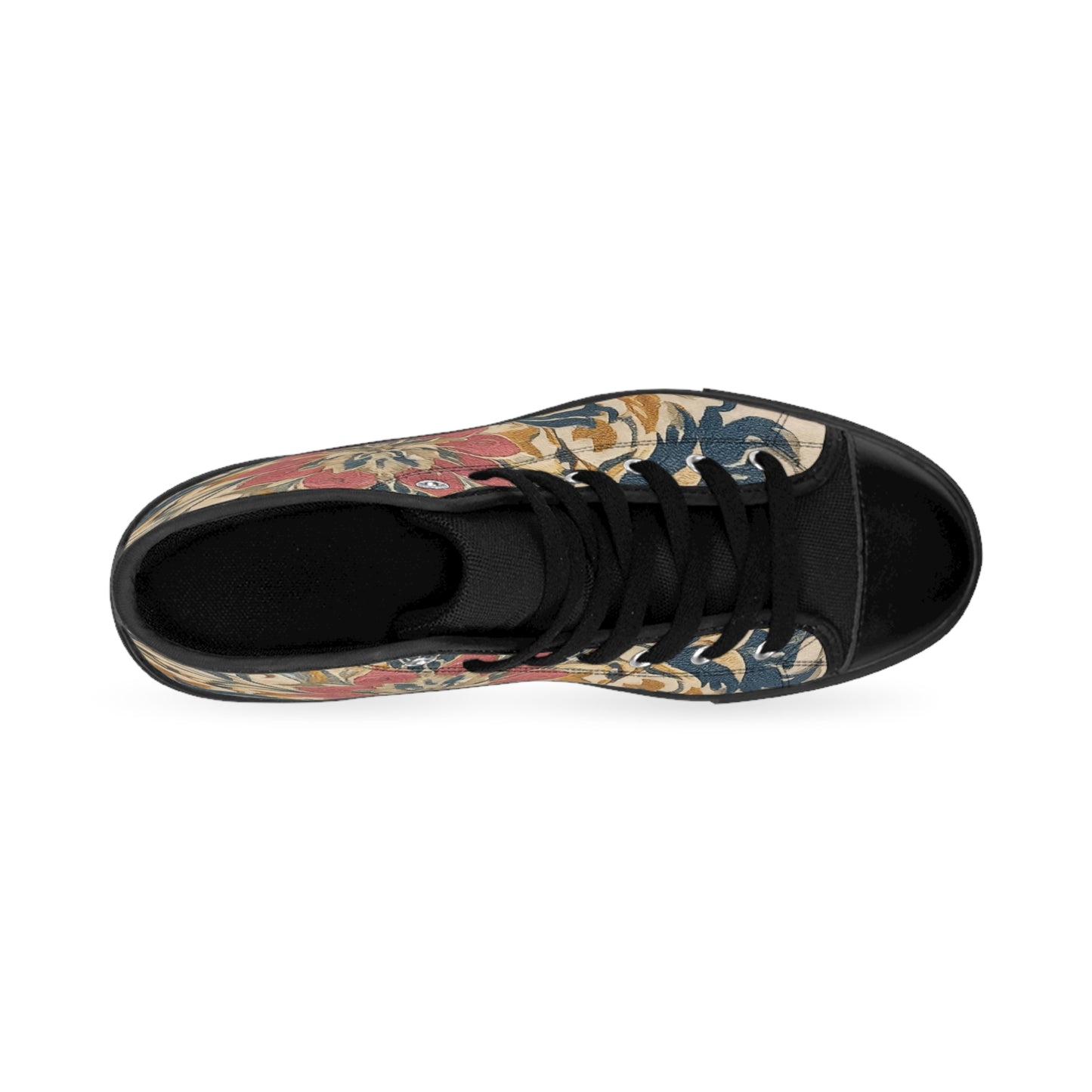 Stylish Floral High-Top Sneakers, Trendy Casual Footwear for Women, Comfortable Everyday Shoes, Unique Gift Idea, Summer Fashion Footwear