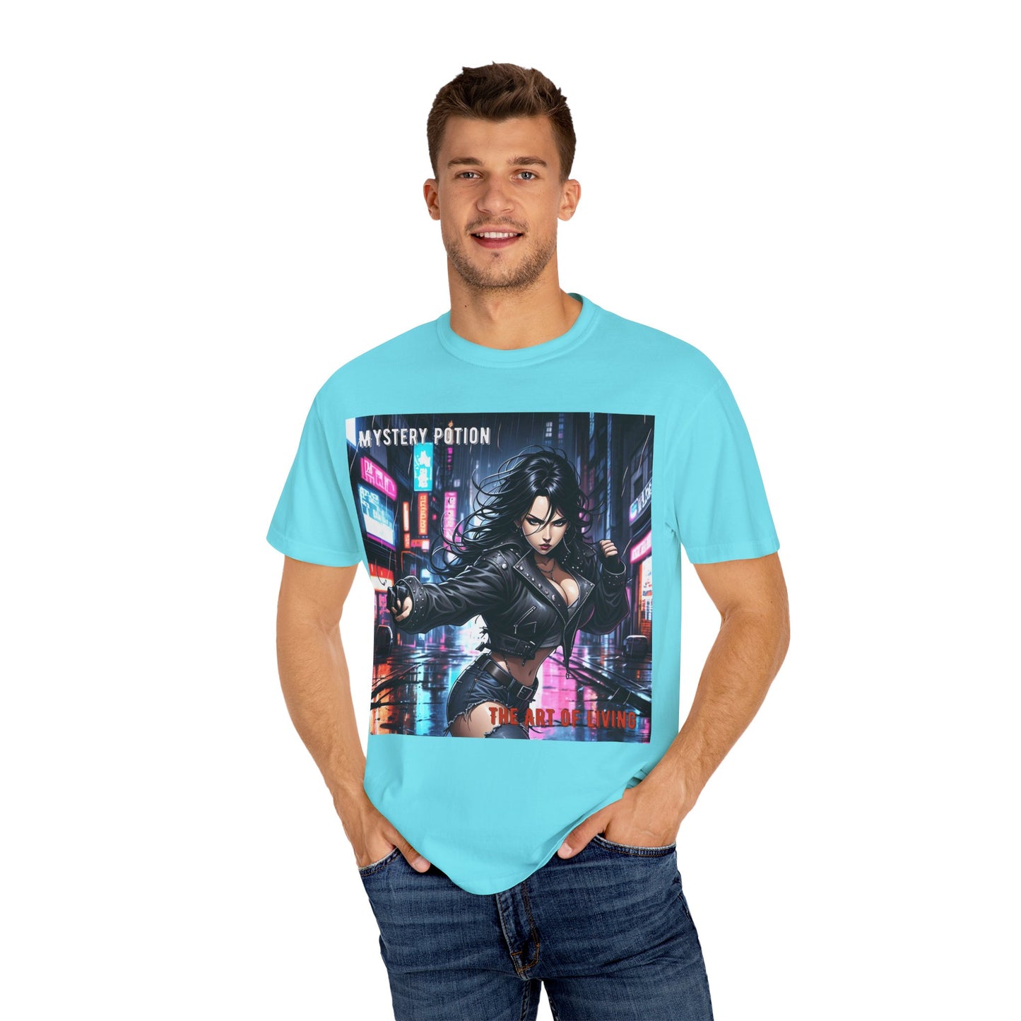 Mystery Potion Art Of Living Graphic T-Shirt, Cool Unisex Tee, Urban Style Apparel, Casual Streetwear, Gift for Gamers, Graphic Tee for Events