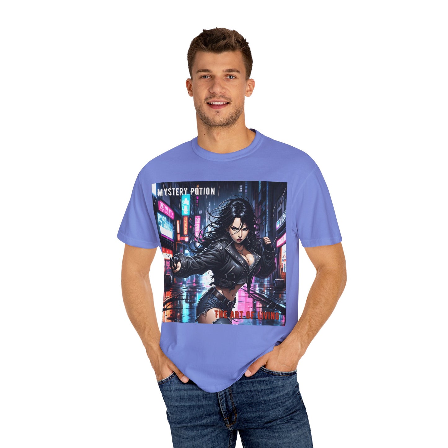 Mystery Potion Art Of Living Graphic T-Shirt, Cool Unisex Tee, Urban Style Apparel, Casual Streetwear, Gift for Gamers, Graphic Tee for Events