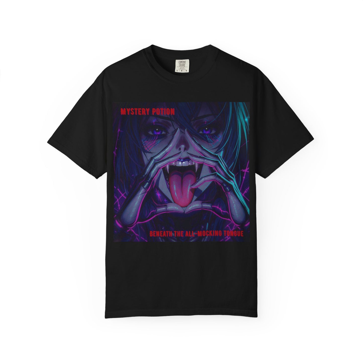 'Beneath The All-Mocking Tongue' by Mystery Potion Unisex Garment-Dyed T-shirt