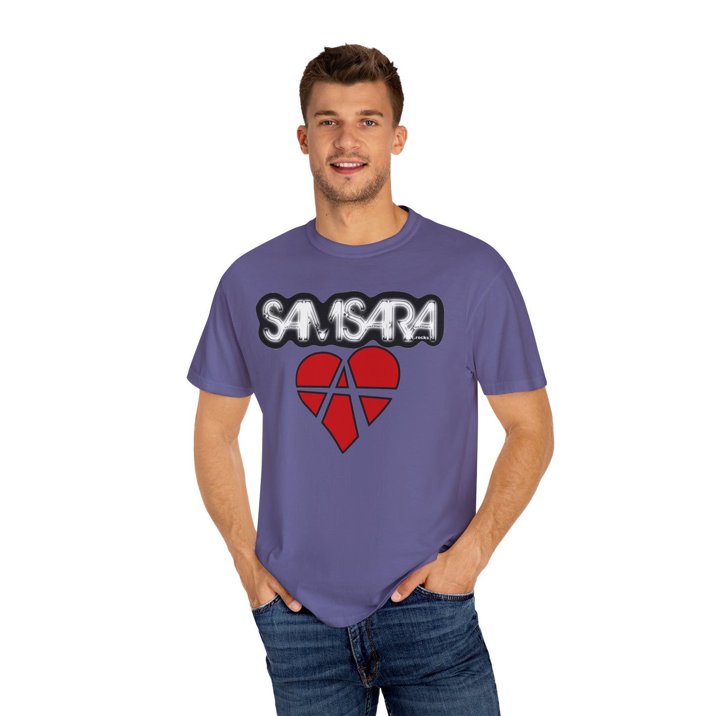 Samsara Heart Permanent Damage Unisex T-Shirt, Trendy Graphic Tee, Streetwear Style, Casual Apparel, Perfect for Music Festivals, Unique Gift Idea