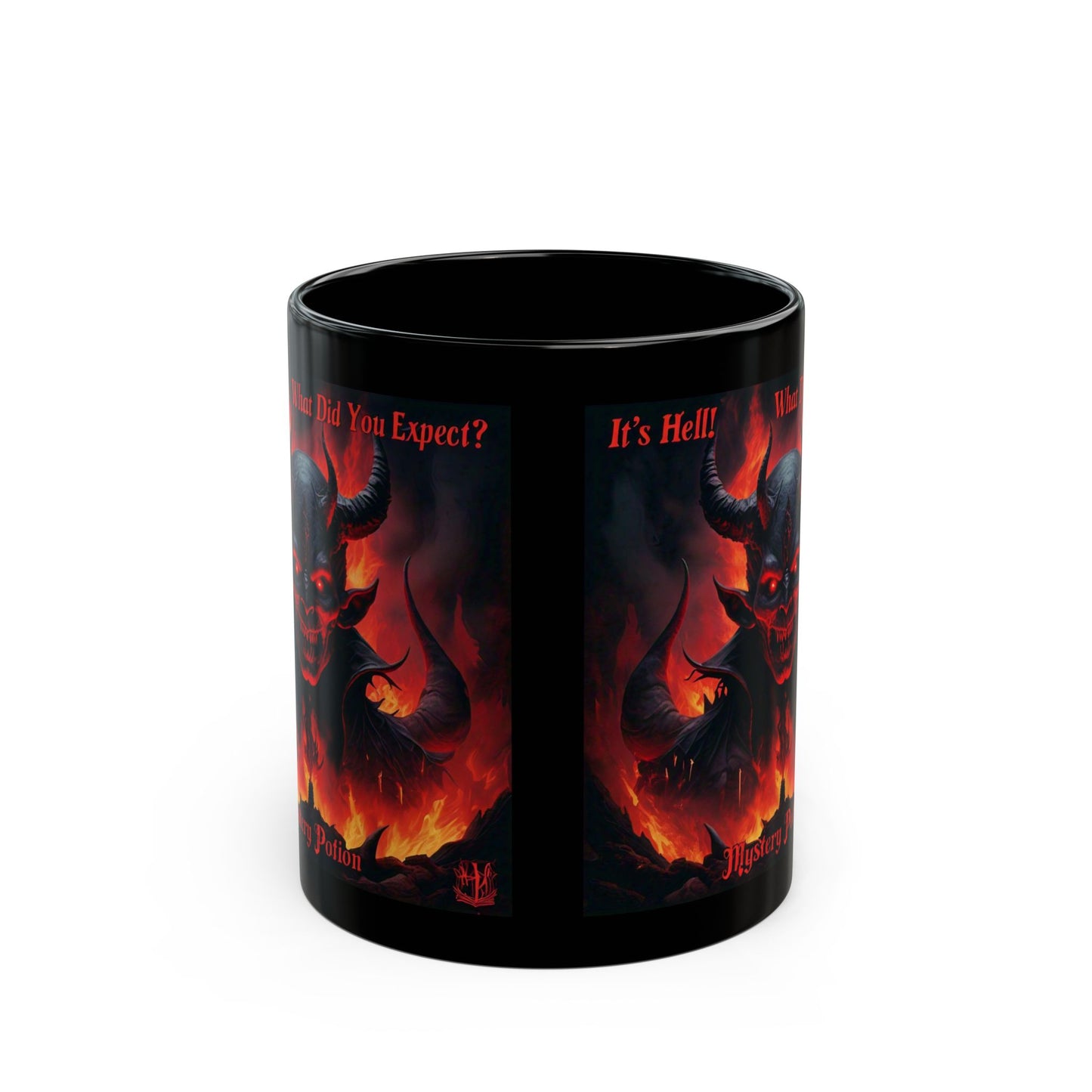Demonic Fantasy Mug, Spooky Coffee Cup, Halloween Gift, Devilish Drinkware, Unique Kitchen Decor, Mystery Potion Mug