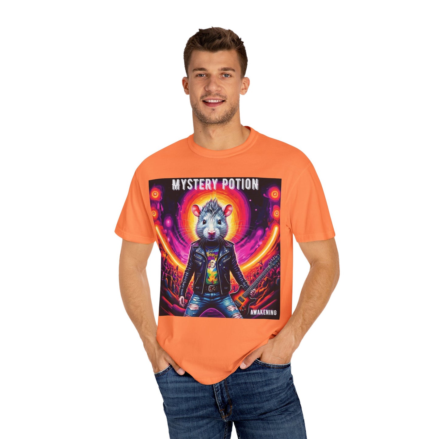 Mystical Hamster Graphic Tee | Unisex Edgy T-Shirt, Perfect for Festivals, Concerts, Gifts, Casual Wear, and Parties