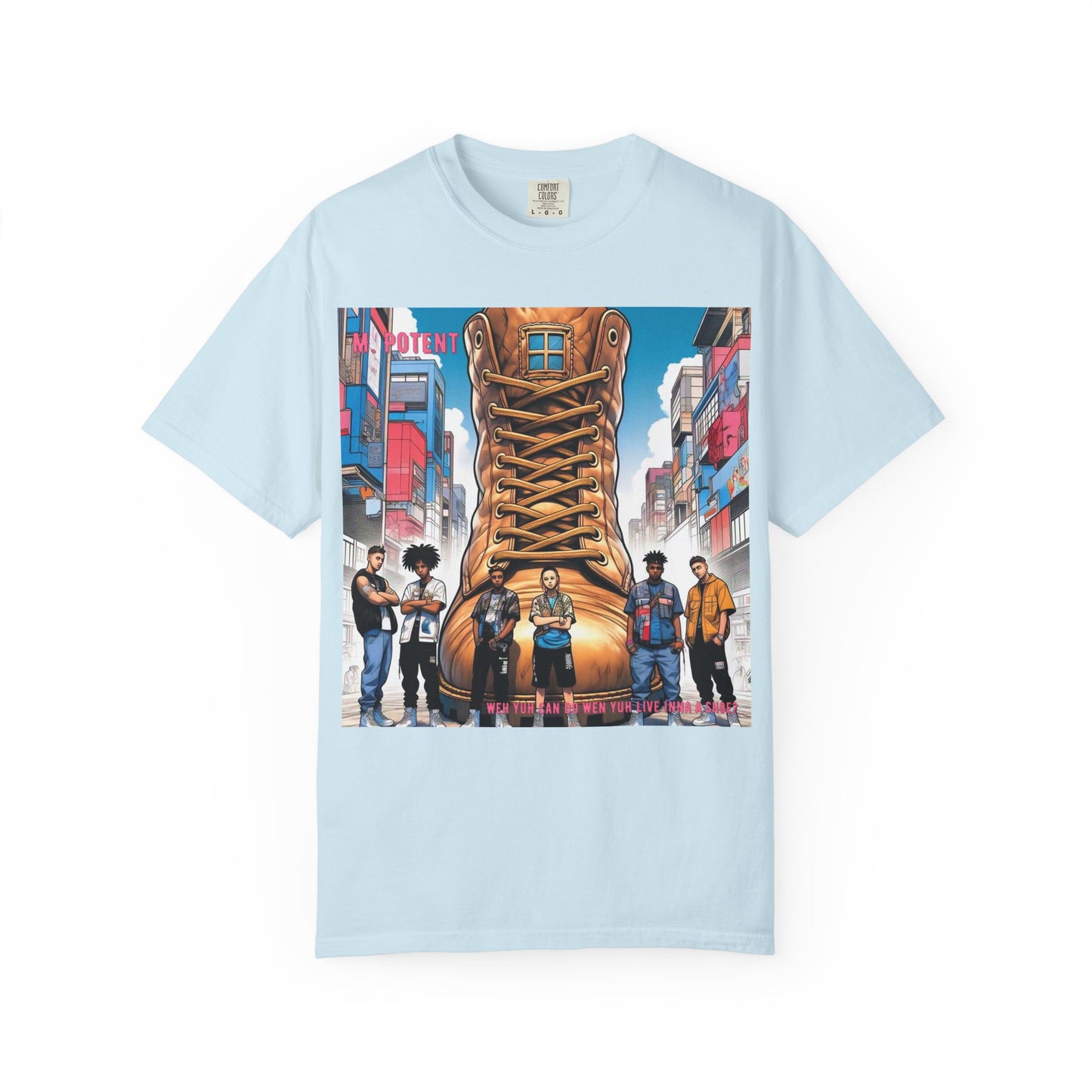 Urban-Inspired "What Can You Do When You Live In A Shoe?" Graphic Tee, Streetwear T-shirt, Casual Wear, Hip Hop Fashion, Birthday Gift, Unisex T-shirt with Bold Design
