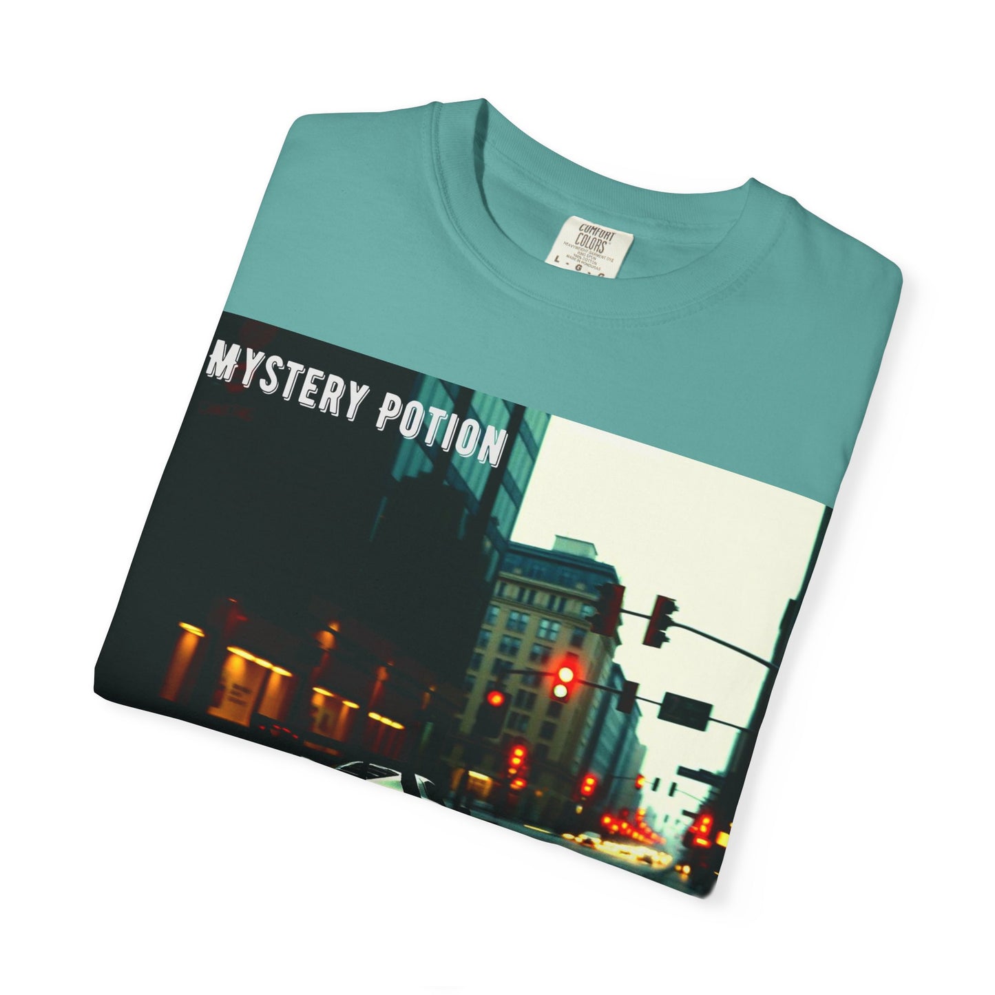 'Red Light Stop, Green Light Burn' by Mystery Potion Urban Vibe T-Shirt, Street Art T-Shirt, Fashion Tee, Gift for Art Lovers, Unisex Cotton Shirt, Unique Graphic Tee