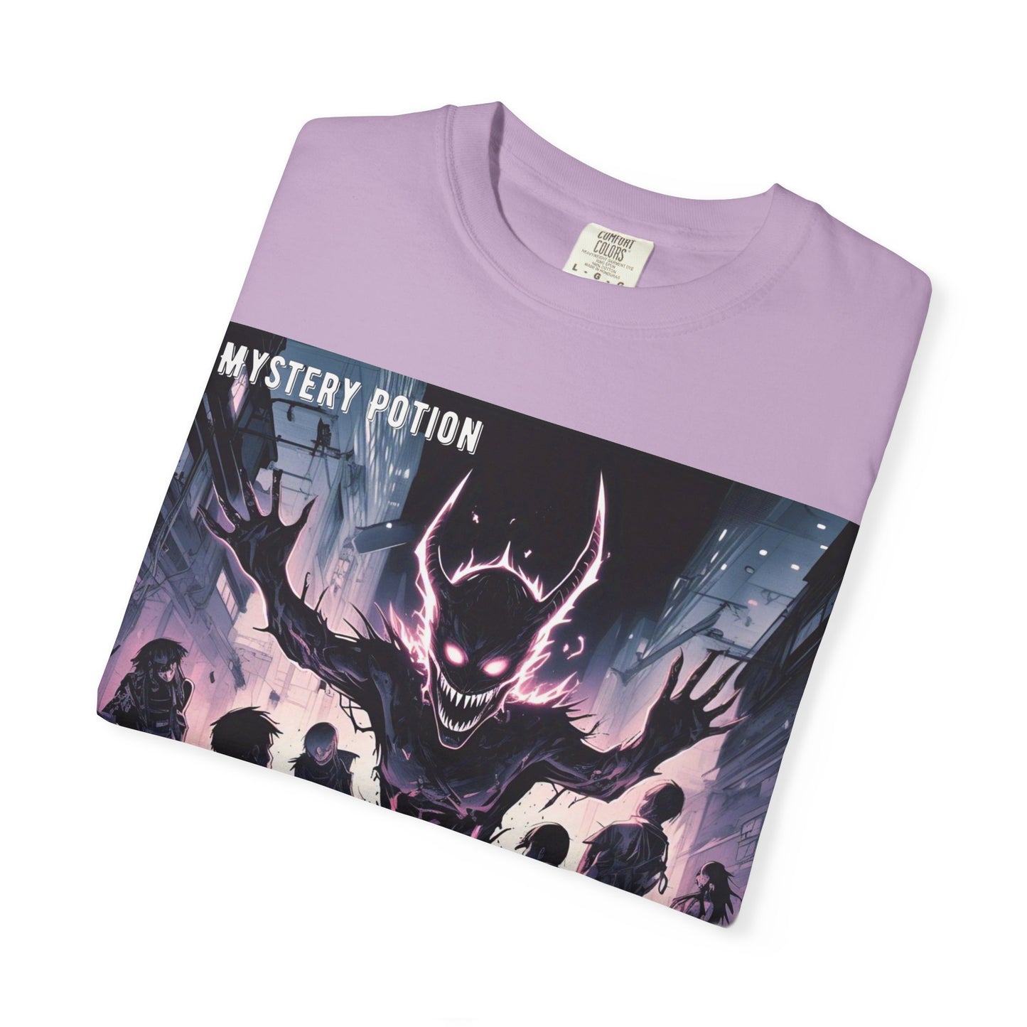 Mystery Potion Evil Satanic Graphic Tee, Unisex T-Shirt for Gamers, Cosplay Costume, Casual Wear, Unique Devilish Gift Idea