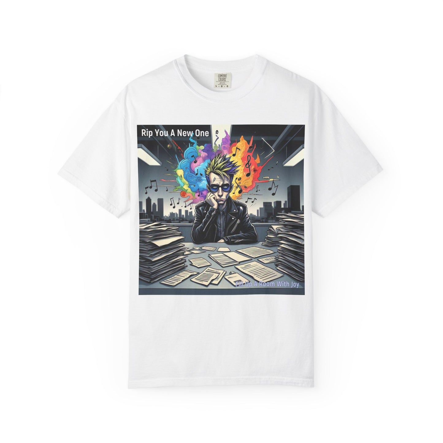 Colorful Creative T-Shirt - Rip You A New One Graphic Tee, Unisex Design for Artists, Music Lovers, Gift for Holidays, Casual Wear