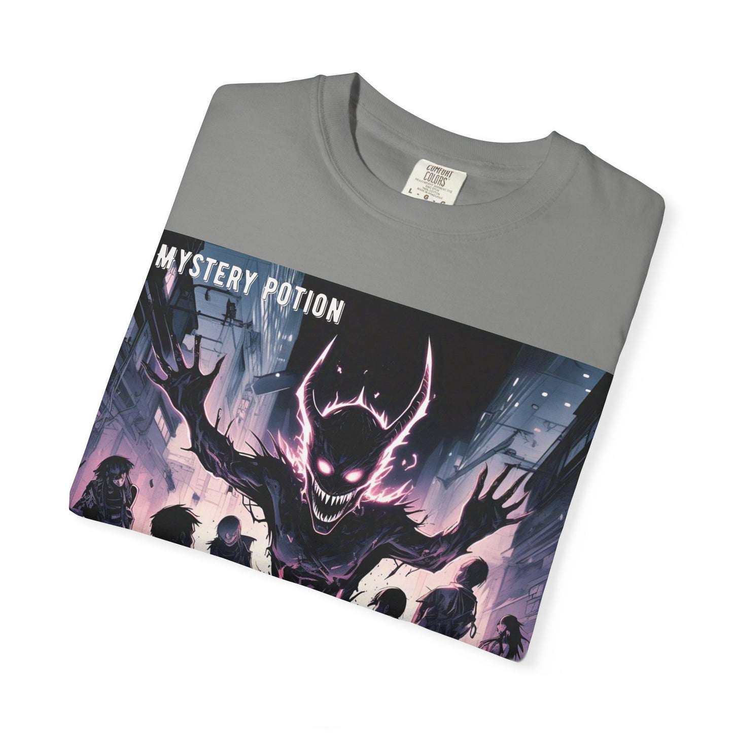 Mystery Potion Evil Satanic Graphic Tee, Unisex T-Shirt for Gamers, Cosplay Costume, Casual Wear, Unique Devilish Gift Idea