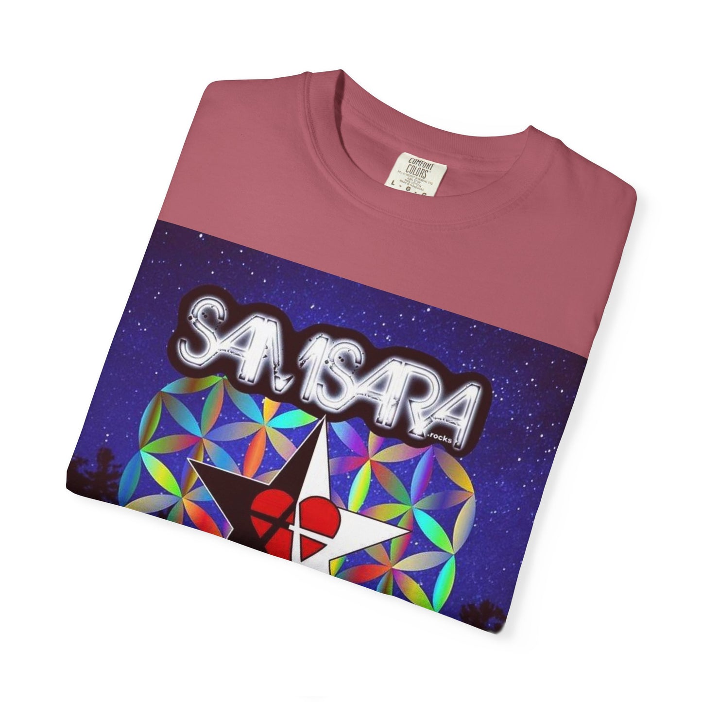 Sounds Of Absolute Power by Samsara Vibrant Graphic T-Shirt for Nature Lovers, Unisex Tee, Festival Wear, Gift for Music Enthusiasts, Bohemian Style Apparel