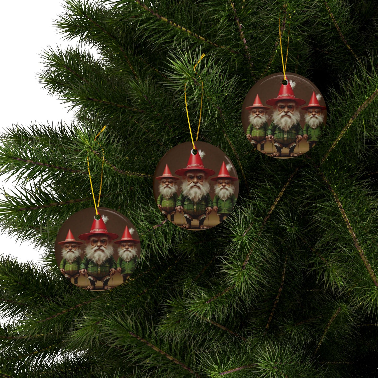 Whimsical Holiday Ornaments, Christmas Tree Decor, Unique Gift, Festive Home Decor, Gnome Ornaments