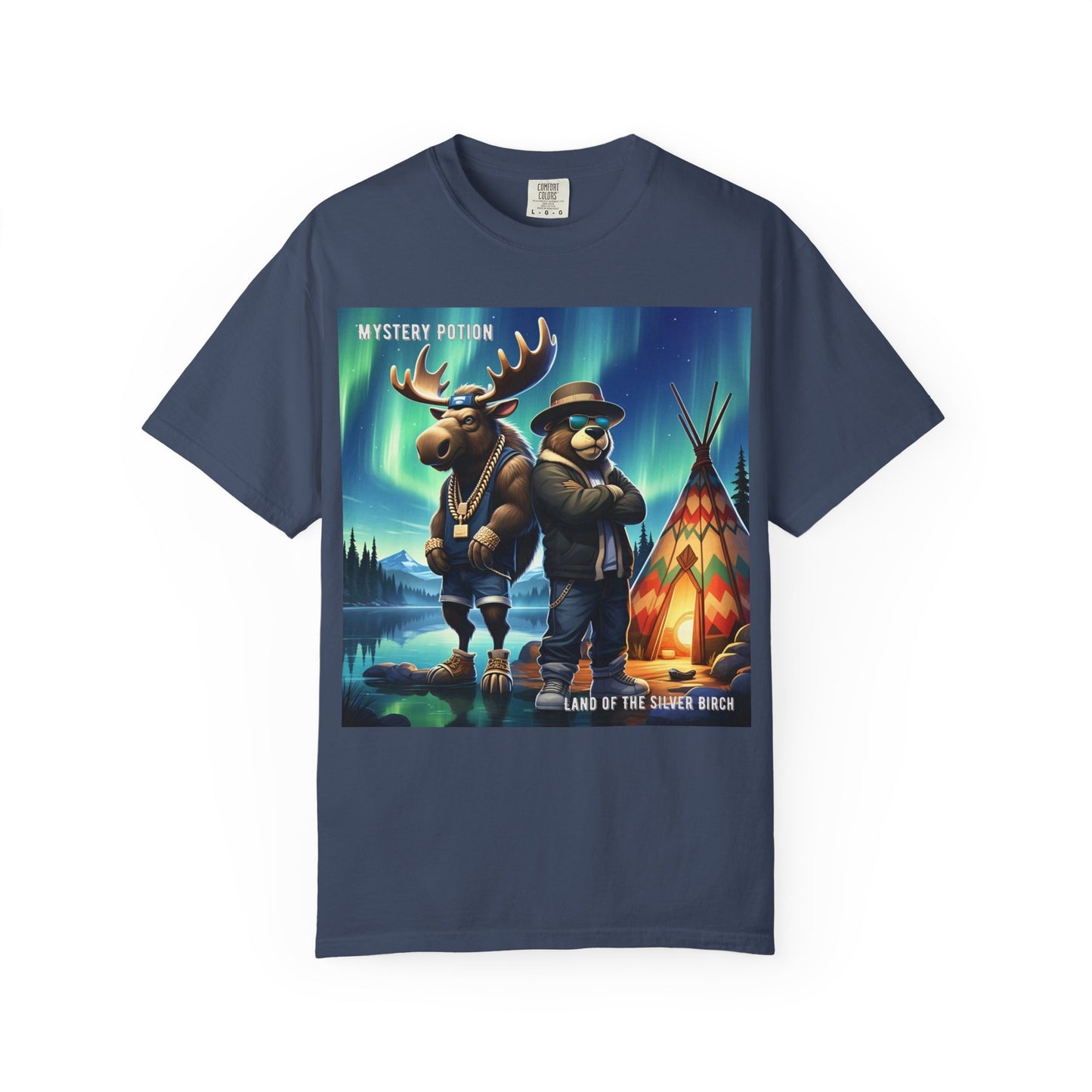 'Land Of The Silver Birch' by Mystery Potion,  Unisex Garment-Dyed T-shirt