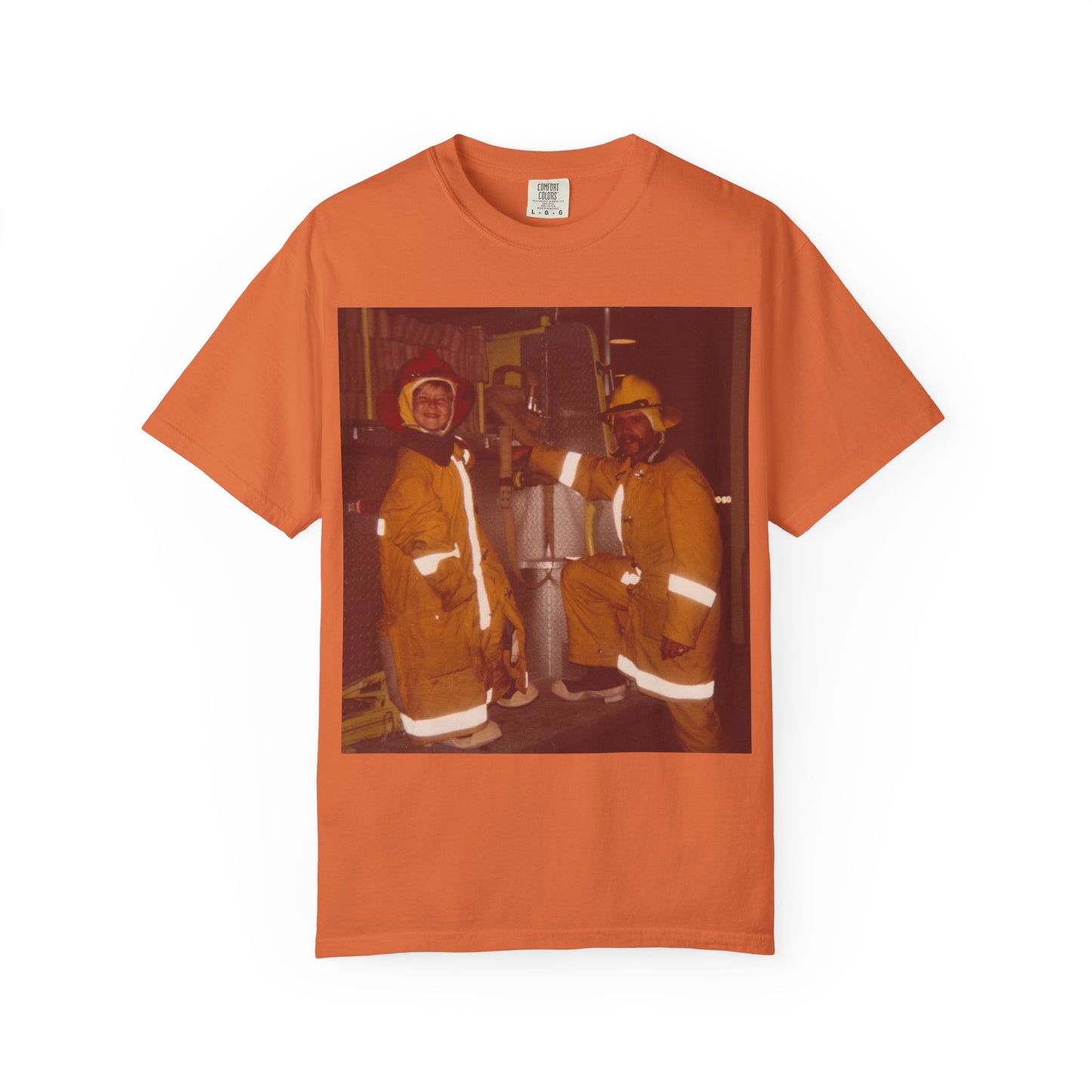 Vintage Firefighter T-Shirt, Unisex Garment-Dyed Tee, Retro Fire Rescue Shirt, Firefighter Gifts, Hero Tribute Apparel
