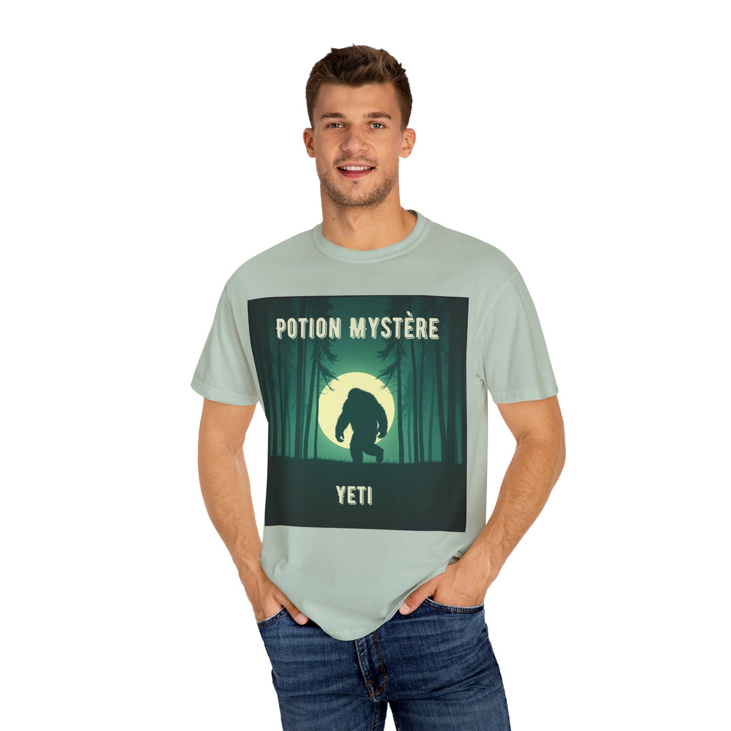 'Yeti' par Potion Mystère, Mysterious Yeti T-Shirt, Unisex Graphic Tee, Adventure Apparel, Gift for Explorers, Nature-Inspired Clothing for Sasquatch Lovers
