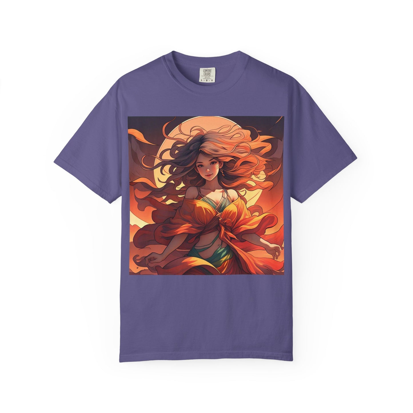 Mystical Autumn Goddess T-shirt, Enchanted Graphic Tee, Boho Style Apparel, Art Inspired Top, Unique Gift for Her, Festival Fashion