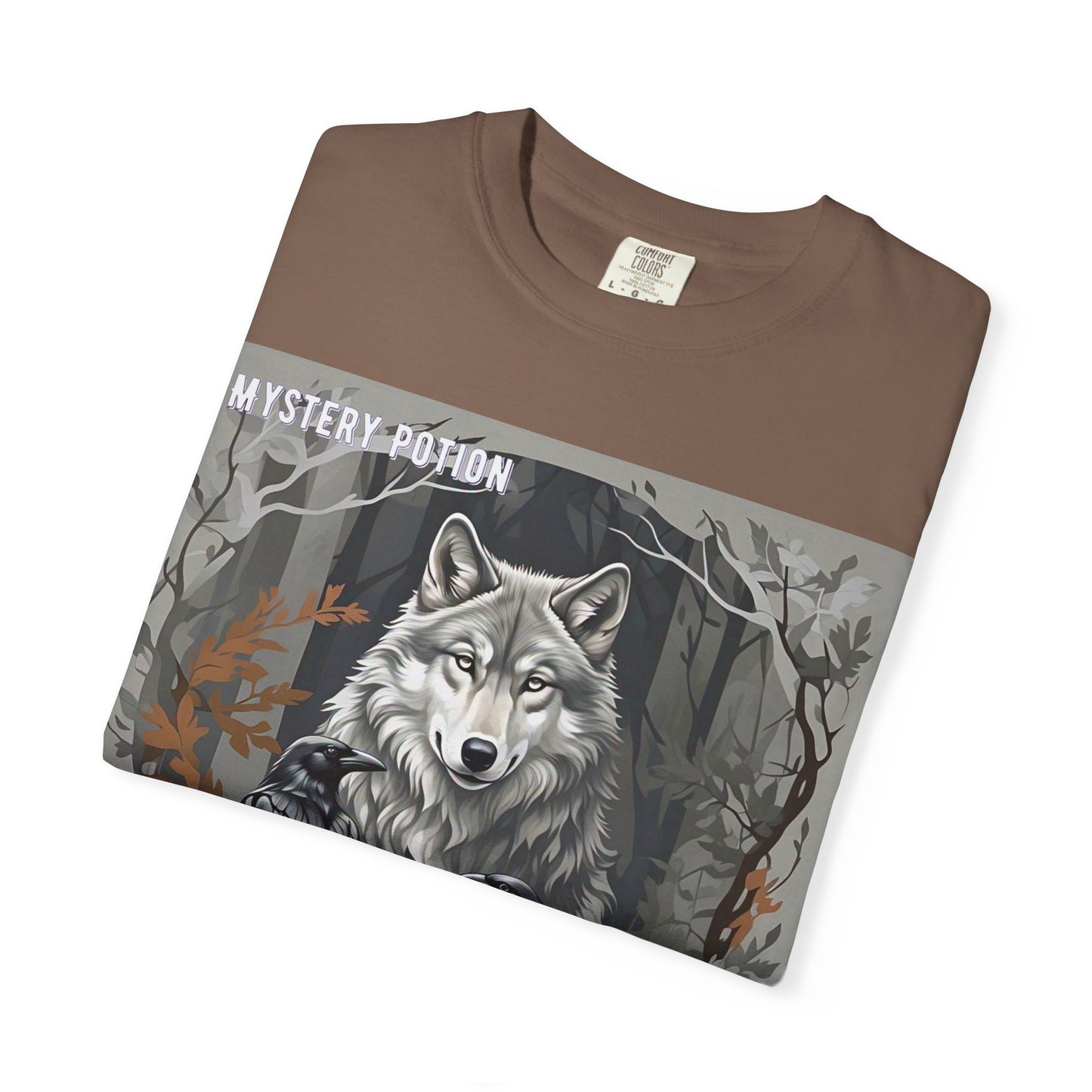 'The Wolf Will Come To Eat It All In The End' by Mystery Potion, Unisex T-Shirt, Edgy Graphic Tee, Animal Lover Gift, Fantasy Shirt, Halloween Apparel, Unique Graphic Shirt