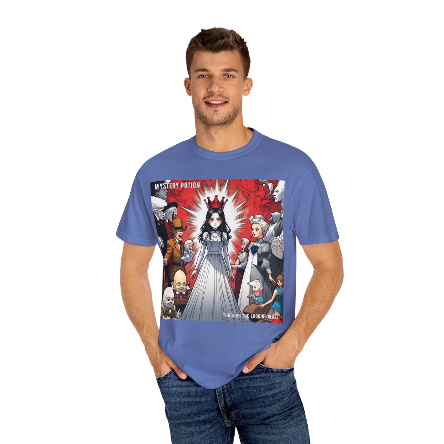 Mystery Potion's Alice In Wonderland Graphic Unisex T-shirt | Cool Casual Wear, Gift for Fans, Art Lovers, Anime Style Merch, Unique Everyday Tee