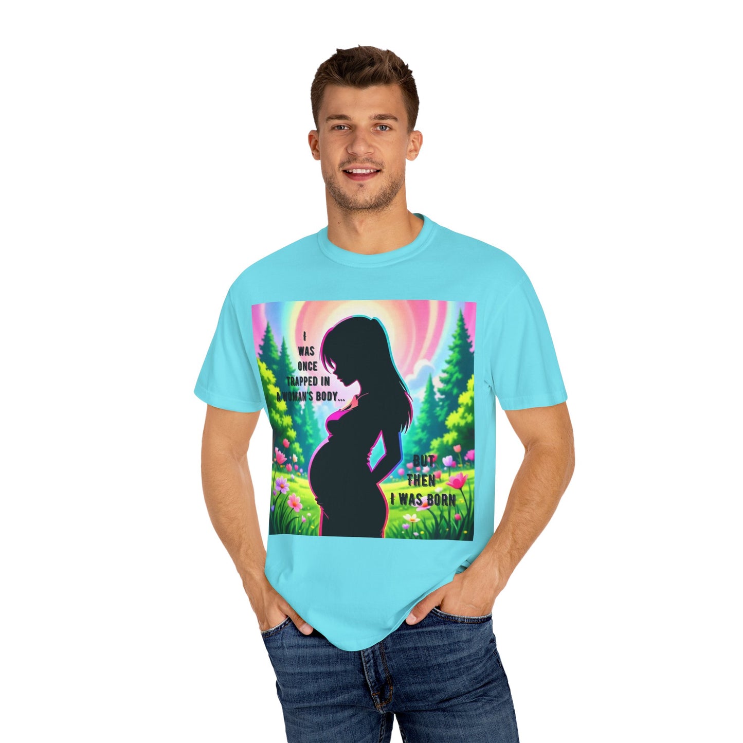 Maternity T-Shirt: I Was Once Trapped in Mom's Body, Pregnancy Gift, Baby Shower Shirt, Unisex Tee for Moms, Expecting Mothers