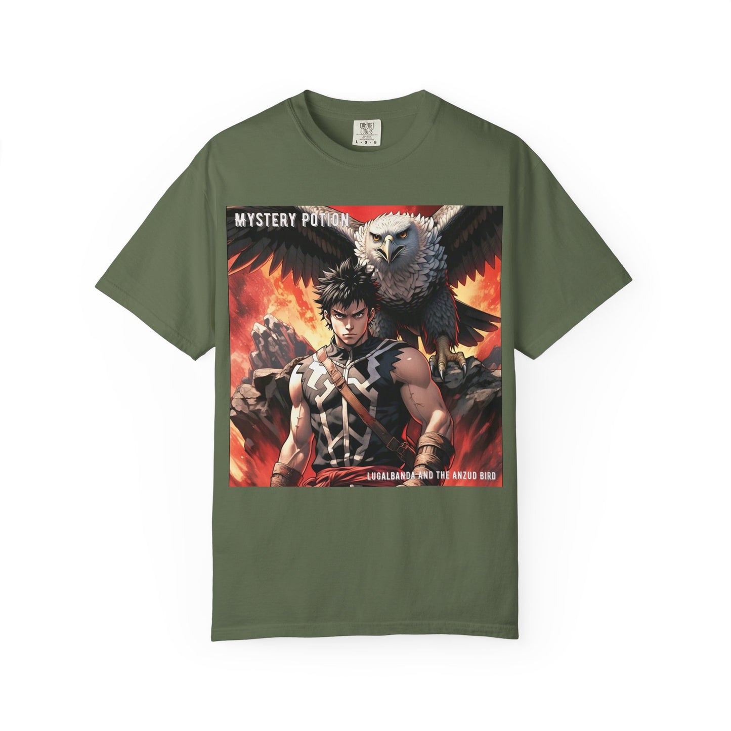 Unisex Anime Graphic T-Shirt, Mystery Potion Art Tee, Vintage Style, Casual Wear, Gift for Fans, Streetwear Apparel