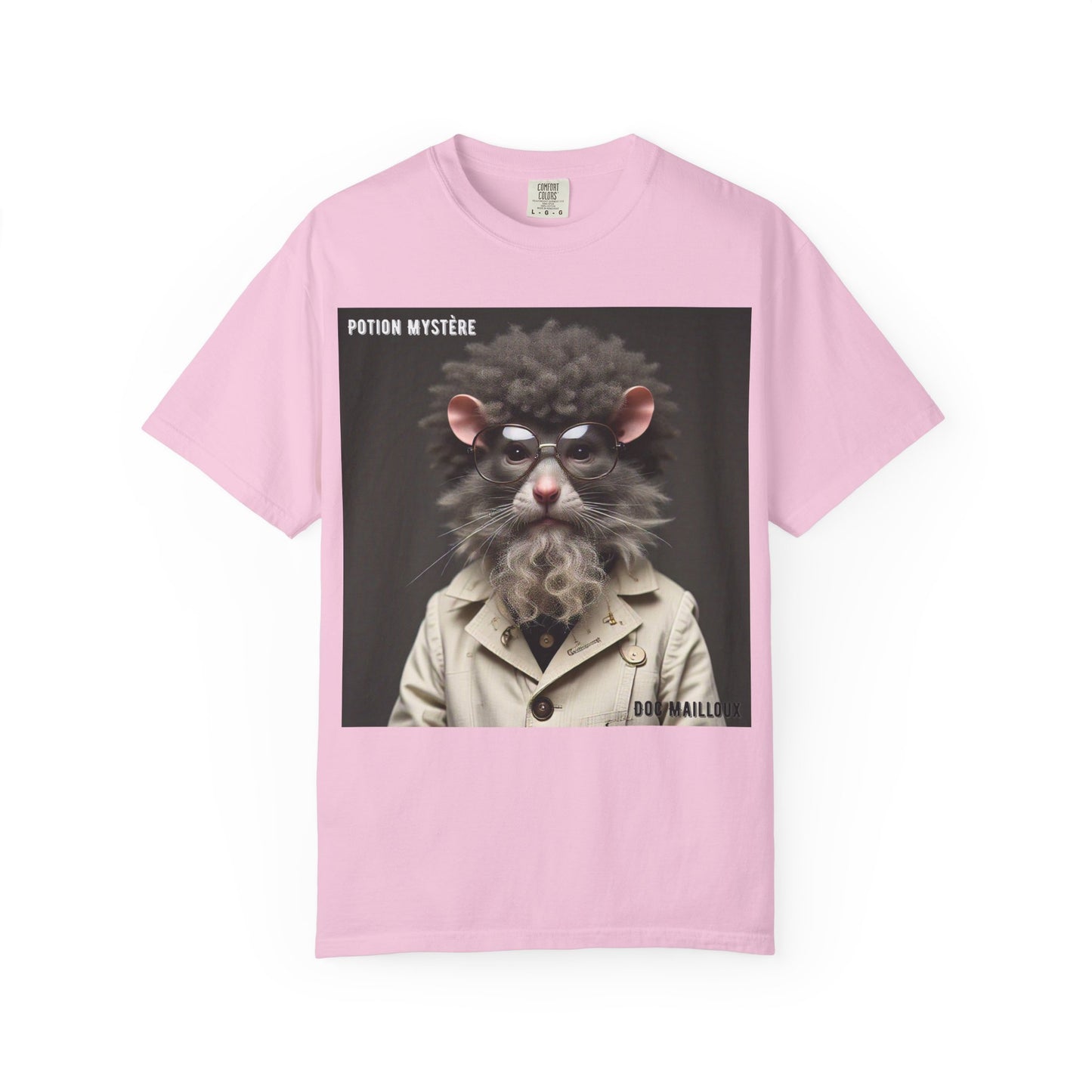 Doc Mailloux by Potion Mystère, Rat Graphic T-Shirt, Unisex Funny Tee, Gift for Animal Lovers, Unique Vintage Style Clothing, Statement Tee for Parties