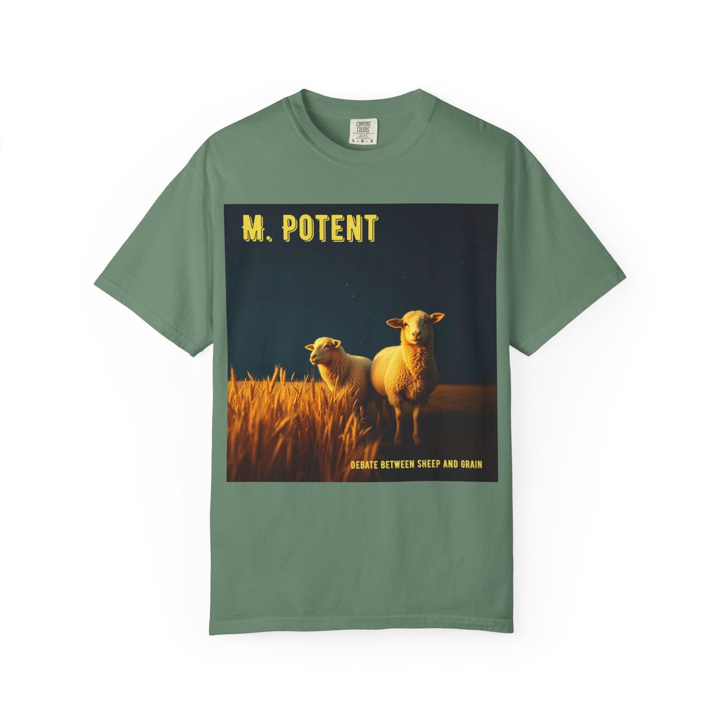 Debate Between Sheep and Grain by M. Potent, Sheep Graphic T-Shirt, Unisex Fashion Top, Farm Life Tee, Gift for Animal Lovers, Casual Everyday Wear